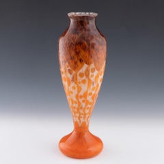Schneider Le Verre Francais Rubaniers Vase c1925