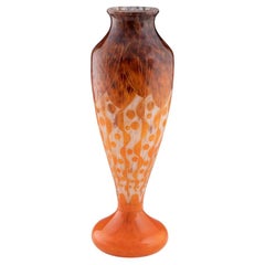 Schneider Le Verre Francais Rubaniers Vase c1925