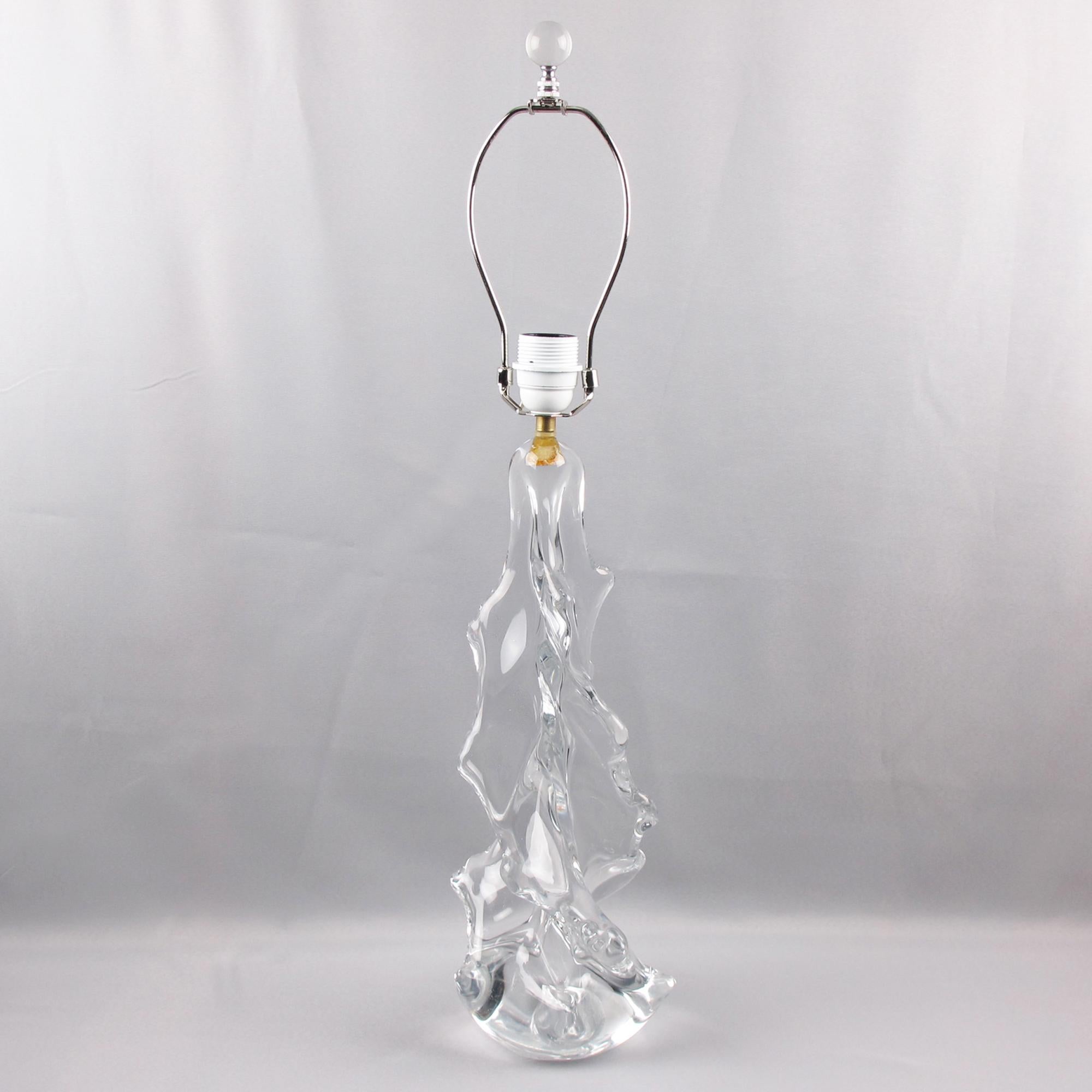 Schneider Modernist Crystal Table Lamp (Moderne der Mitte des Jahrhunderts) im Angebot