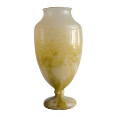 Vintage Schneider Vase Glass Marbled