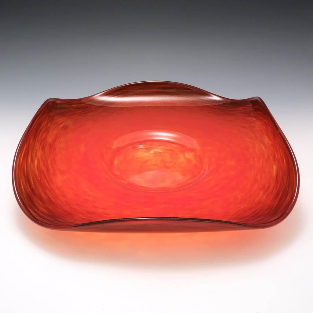 Schneider Verre Francais Centrotavola in vetro screziato c1925 In condizioni buone in vendita a Tunbridge Wells, GB