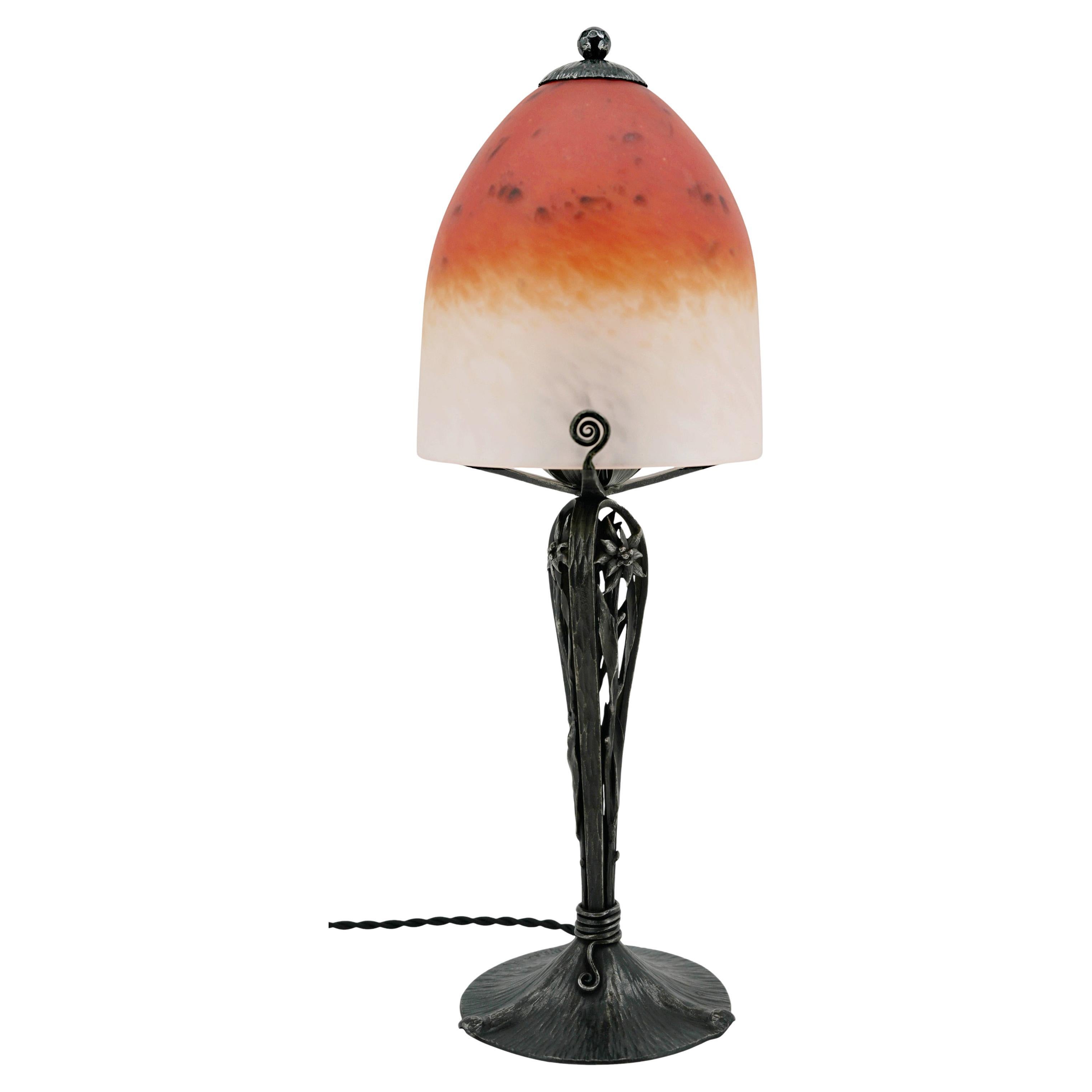 SCHNEIDER & VOUTIER French Art Deco Table Lamp, 1920