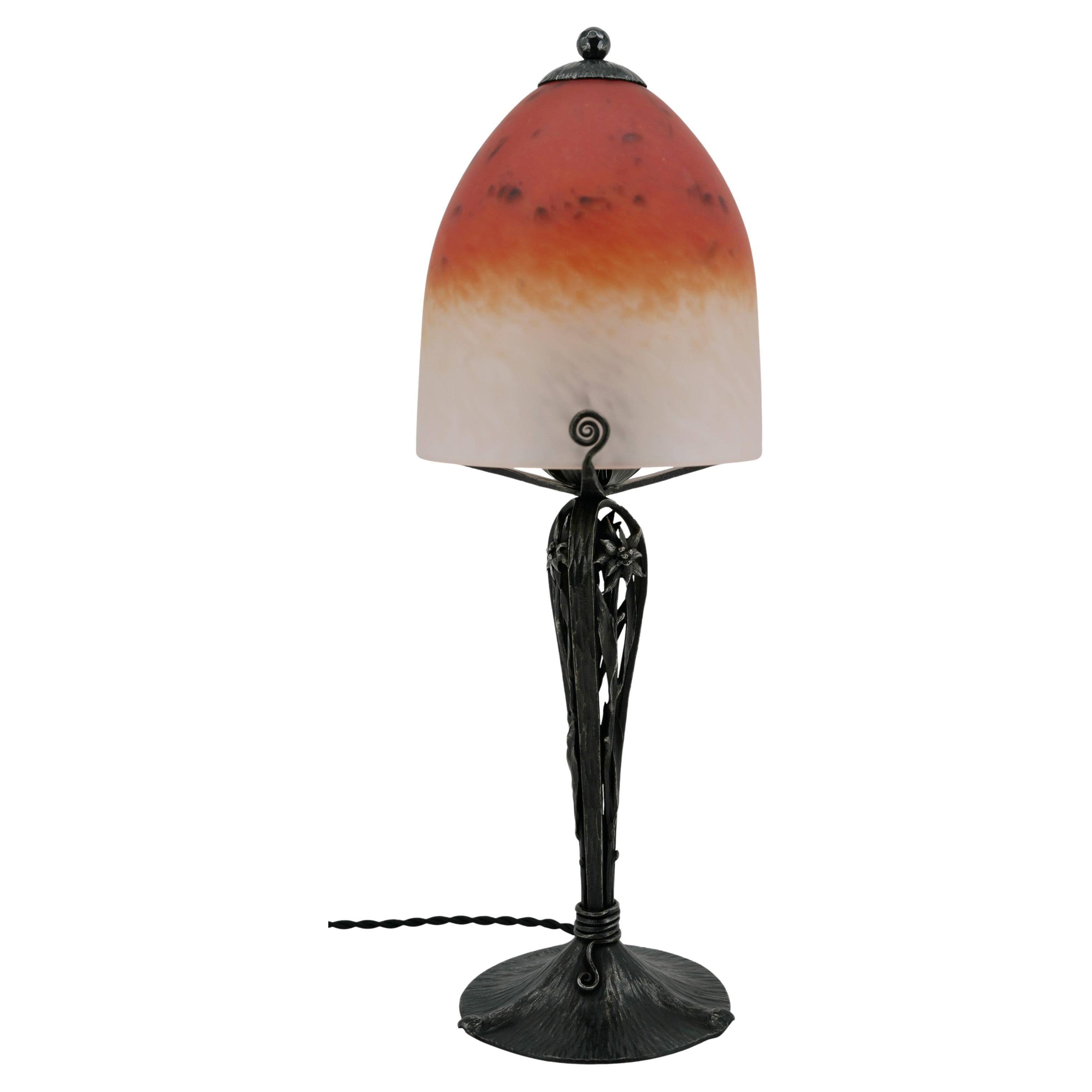 Lampe de table Art déco française SCHNEIDER & VOUTIER, 1924-1928 en vente
