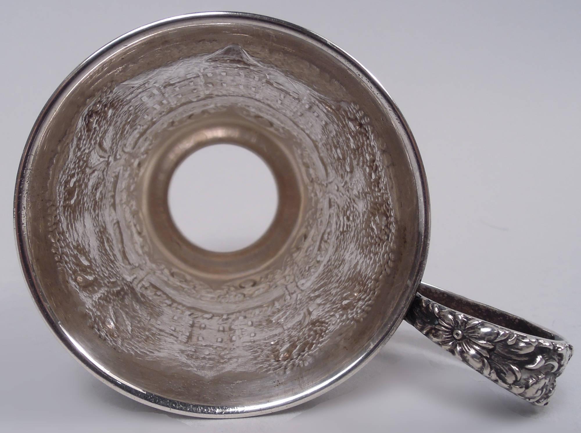 20ième siècle Schofield Baltimore Architectural Demitasse Holders with Lenox Cups (Porte-demitasses architecturaux Schofield Baltimore avec tasses Lenox) en vente