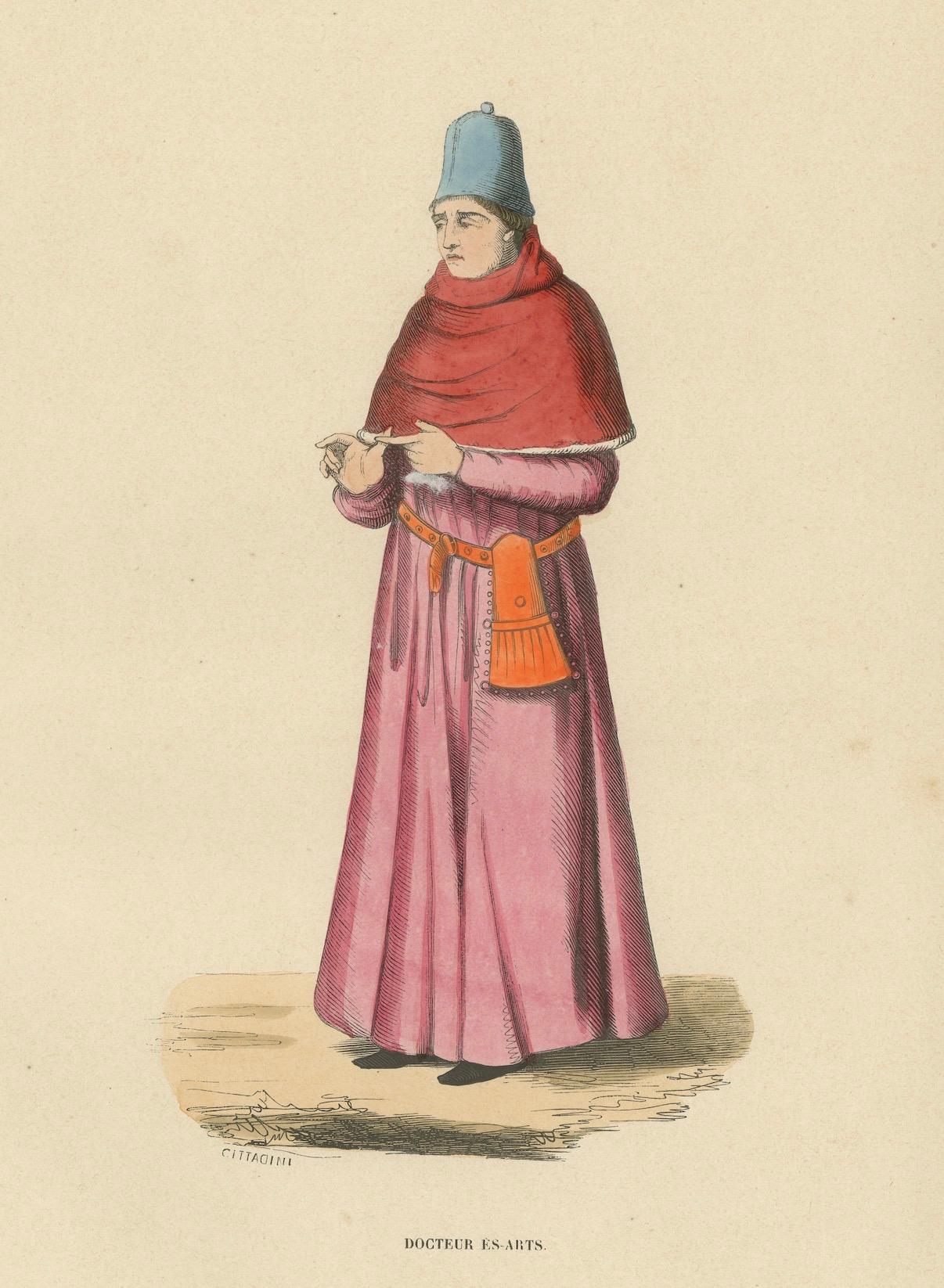 Scholar of the Arts: The Medieval Academic, 1847 In Good Condition For Sale In Langweer, NL