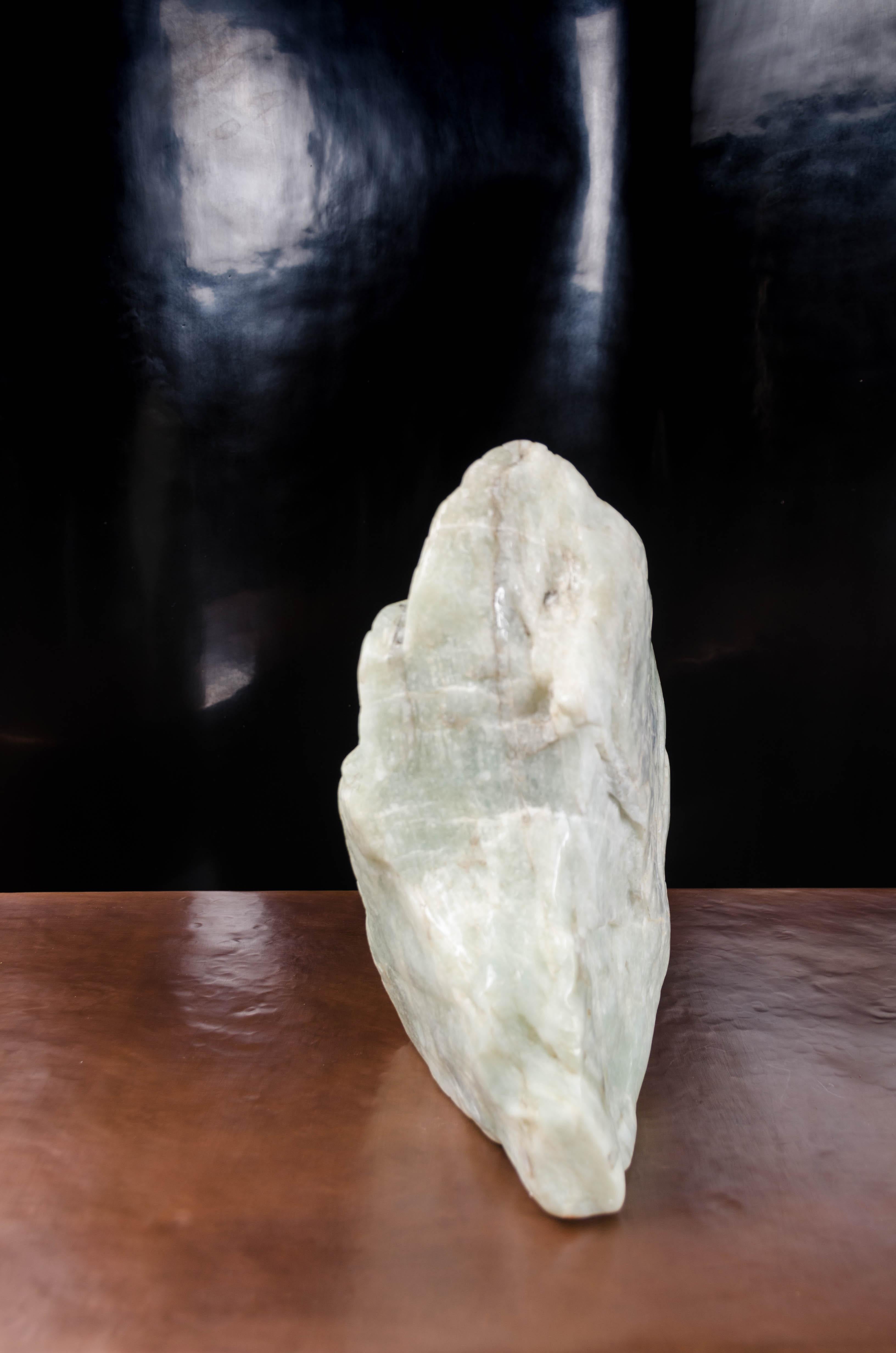 Hand-Carved Scholar Rock, Nephrite Jade by Robert Kuo, Hand Carved, Limited Edition For Sale