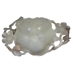 Antique Scholar's jade brush washer, China 18th century