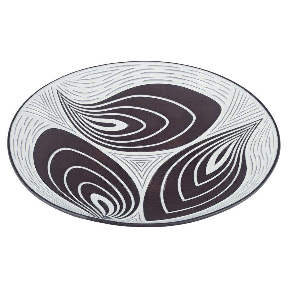 Schollert, Denmark. Large ceramic bowl in modernist style.