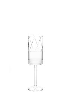 Scholten & Baijings Handmade Irish Crystal Champagne Glass 'Elements' Series x 2
