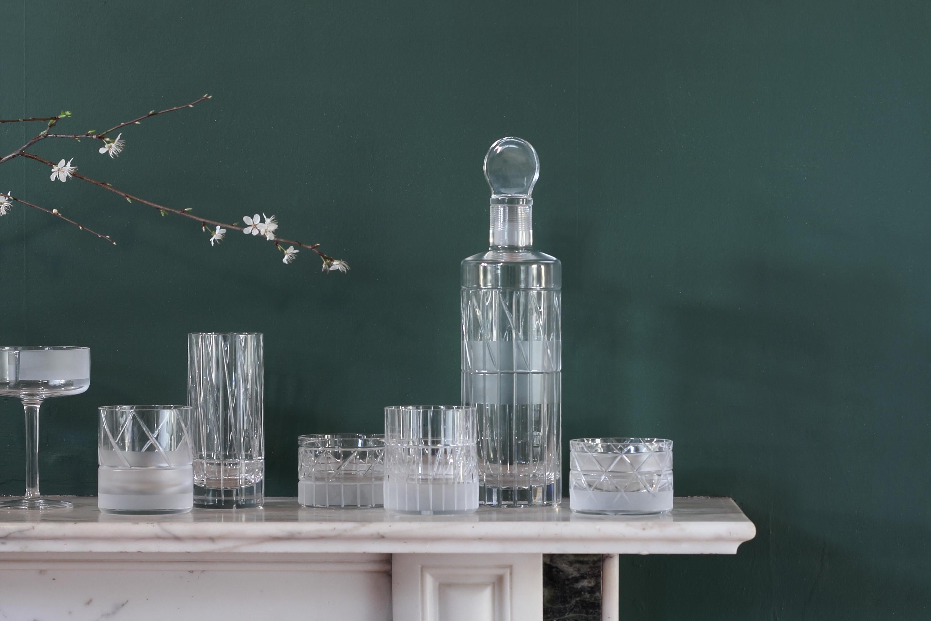 Scholten & Baijings Handmade Irish Crystal Low Glass 'Elements' Series CUT NO. I For Sale 6