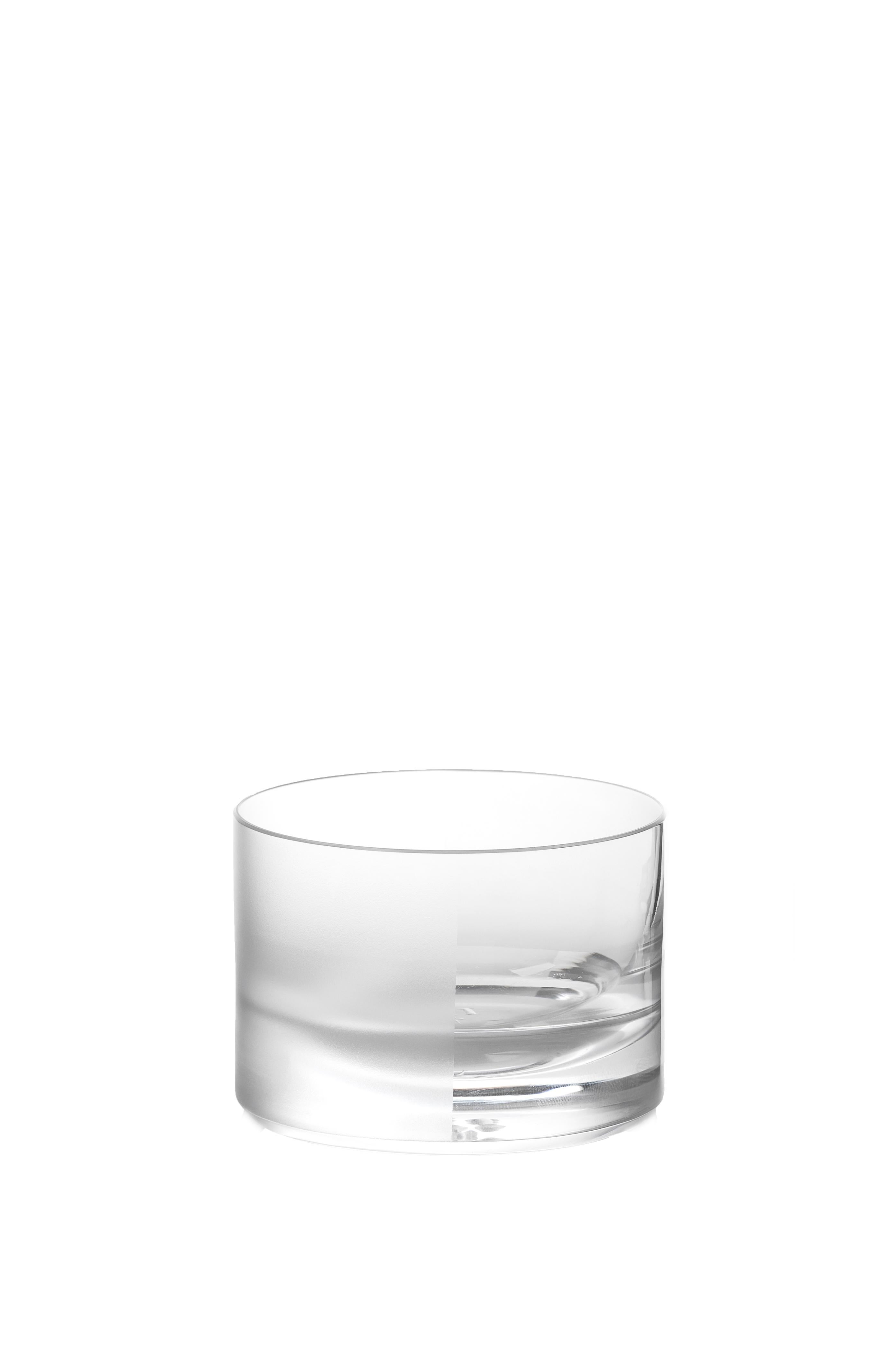 Scholten & Baijings Handmade Irish Crystal Low Glass 'Elements' Series CUT NO. I For Sale 1