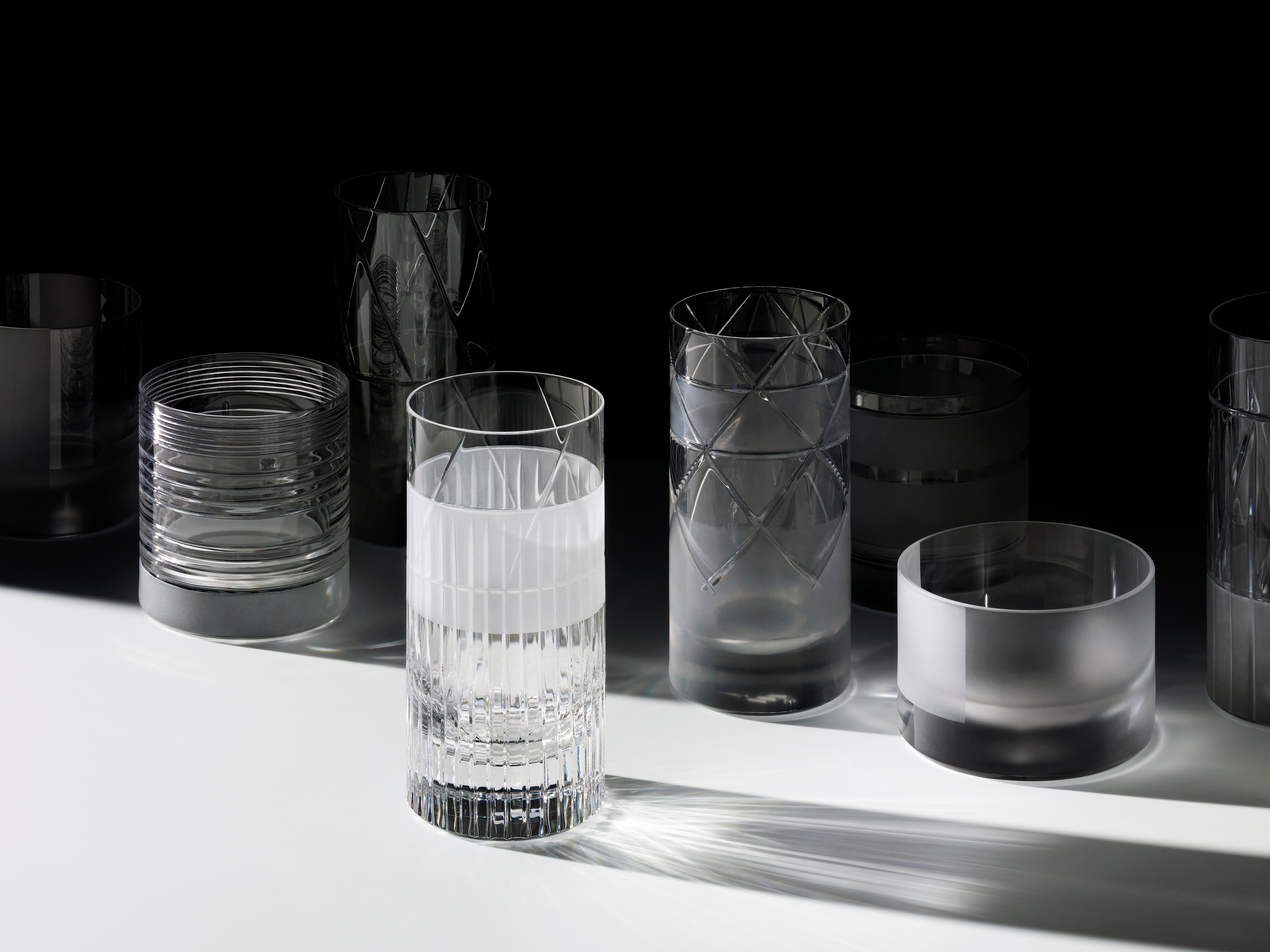 Scholten & Baijings Handmade Irish Crystal Low Glass 'Elements' Series CUT NO. I For Sale 4