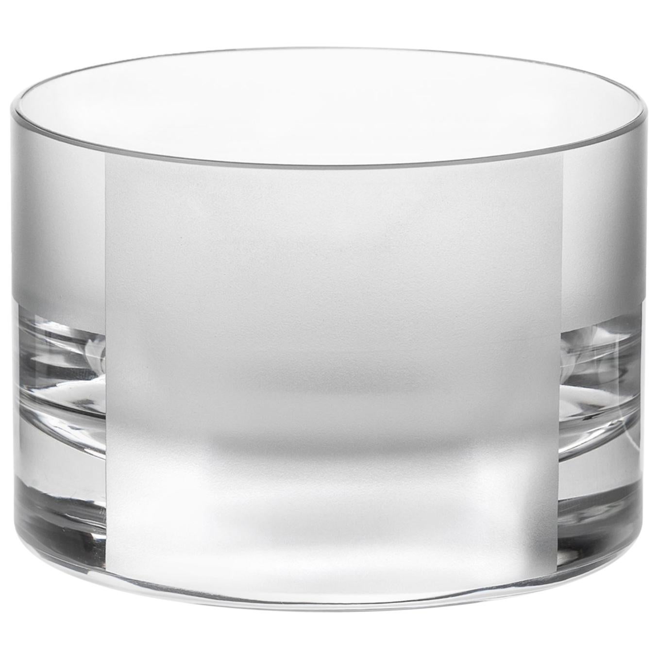Scholten & Baijings Handmade Irish Crystal Low Glass 'Elements' Series CUT NO. I For Sale
