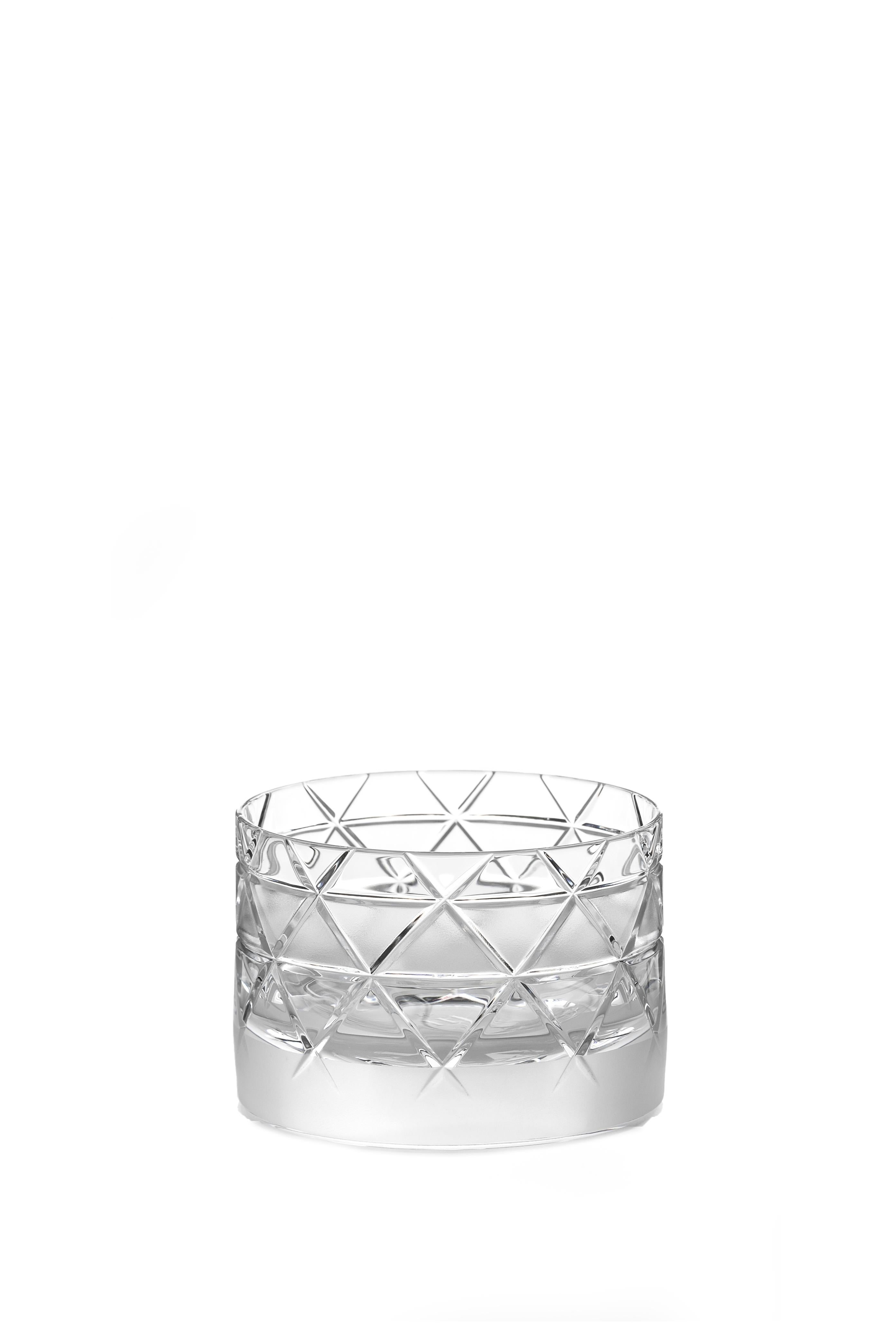 Contemporary Scholten & Baijings Handmade Irish Crystal Low Glass 'Elements' Series Cut No II For Sale