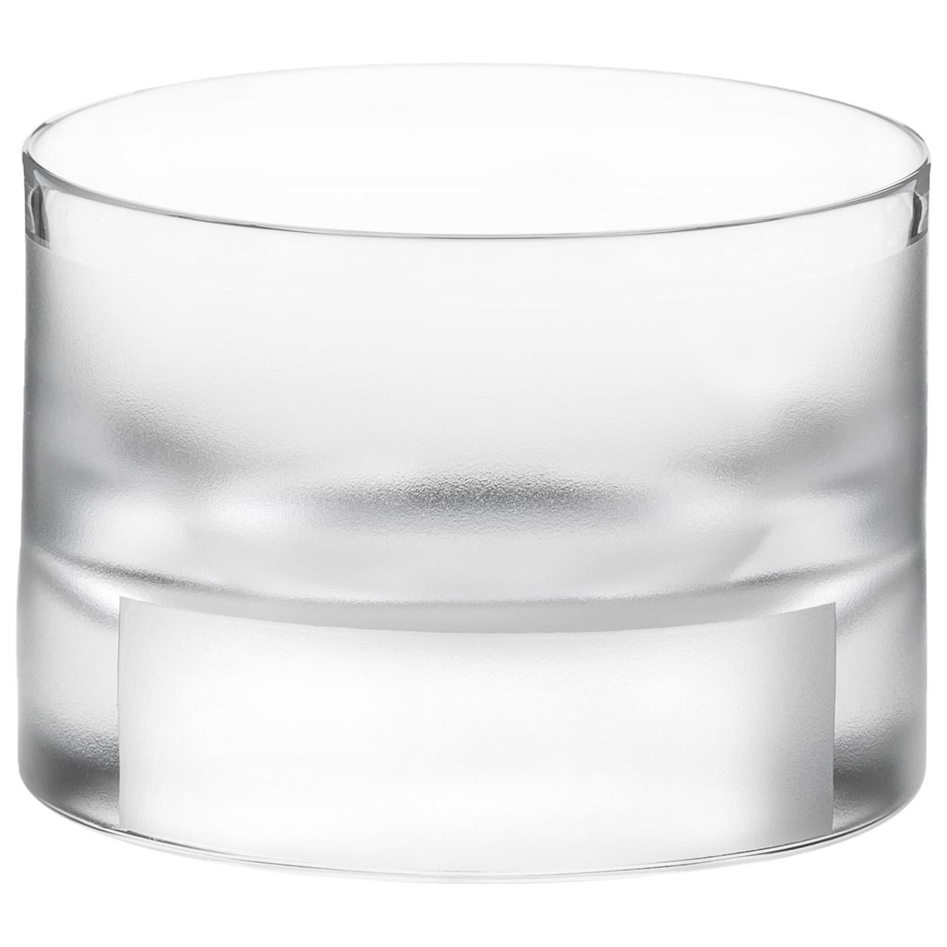 Scholten & Baijings Handmade Irish Crystal Low Glass 'Elements' Series Cut No II For Sale