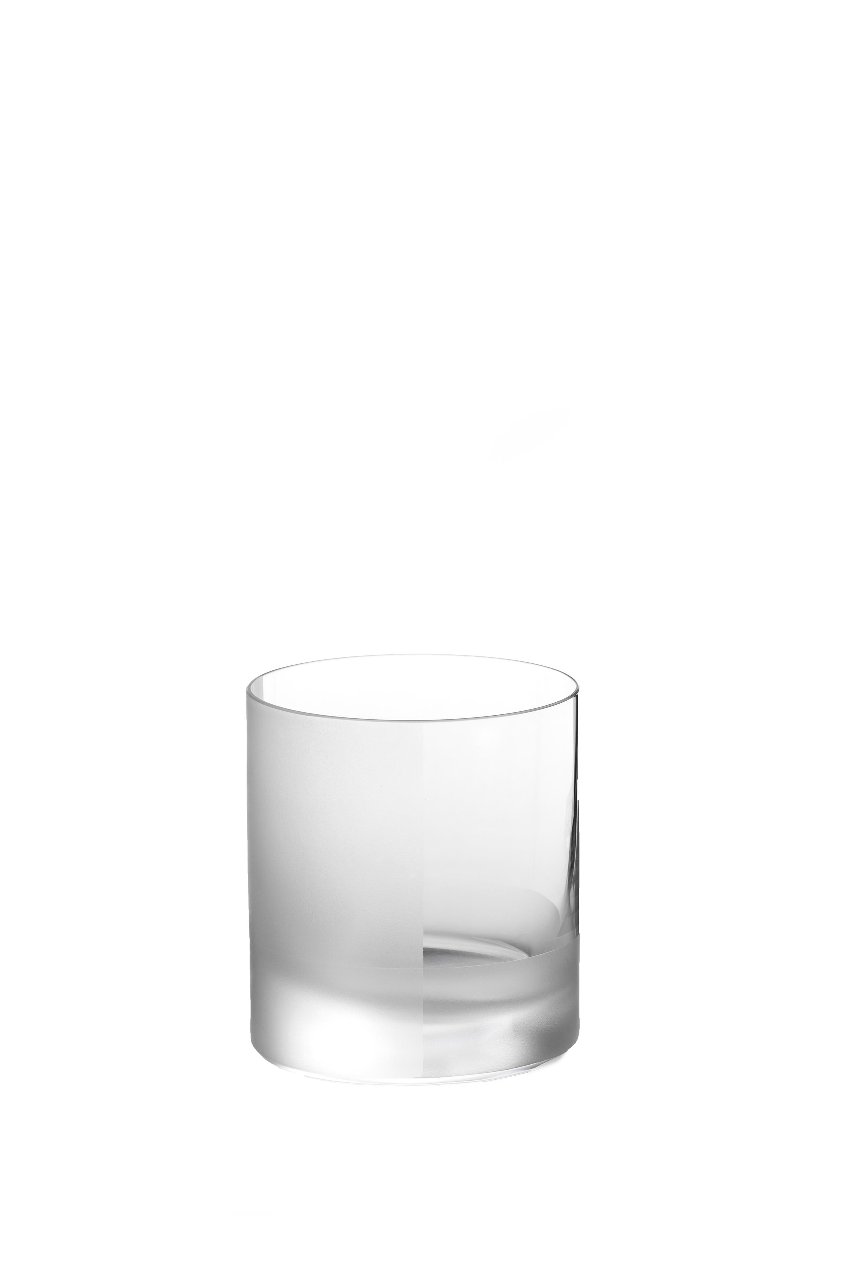 Contemporary Scholten & Baijings Handmade Irish Crystal Whiskey Glass Elements Cut No. V For Sale