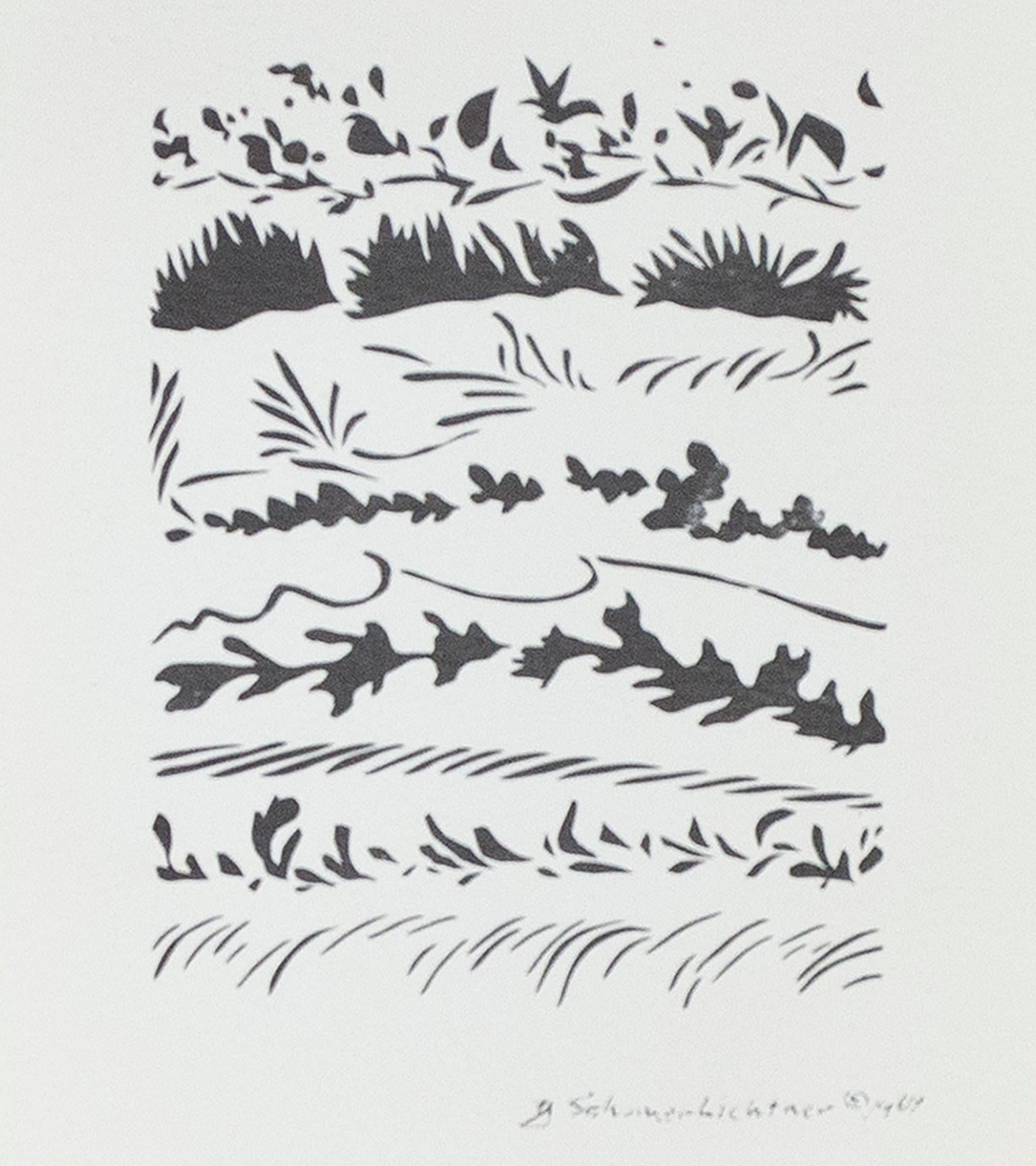 « Silhouettes d'hiver », lithographie offset de Schomer Lichtner en vente 1