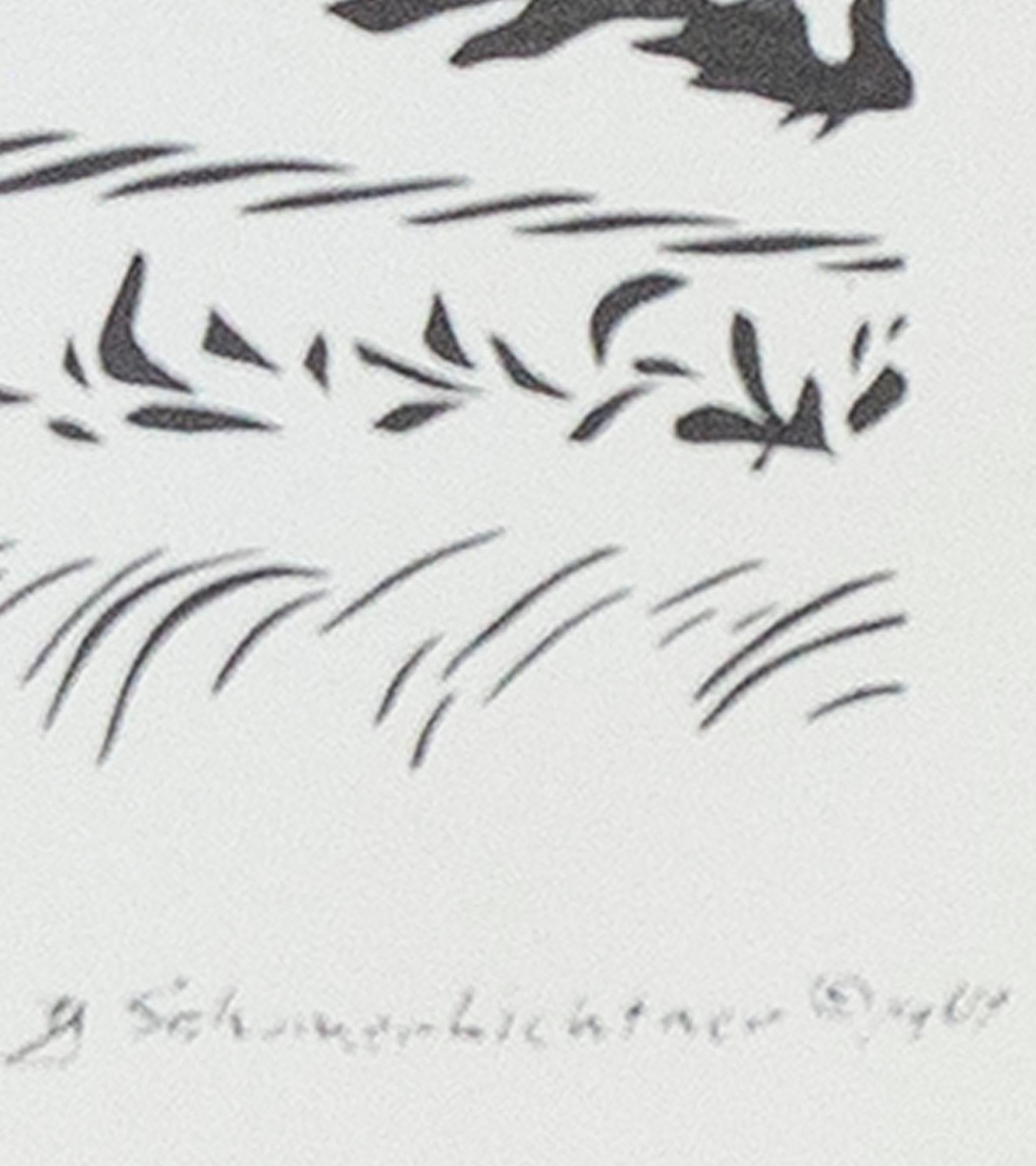 « Silhouettes d'hiver », lithographie offset de Schomer Lichtner en vente 2