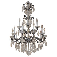 Schonbek 5410 Silver La Scala 15 Light Rock Crystal Chandelier 40 X 28 X 28