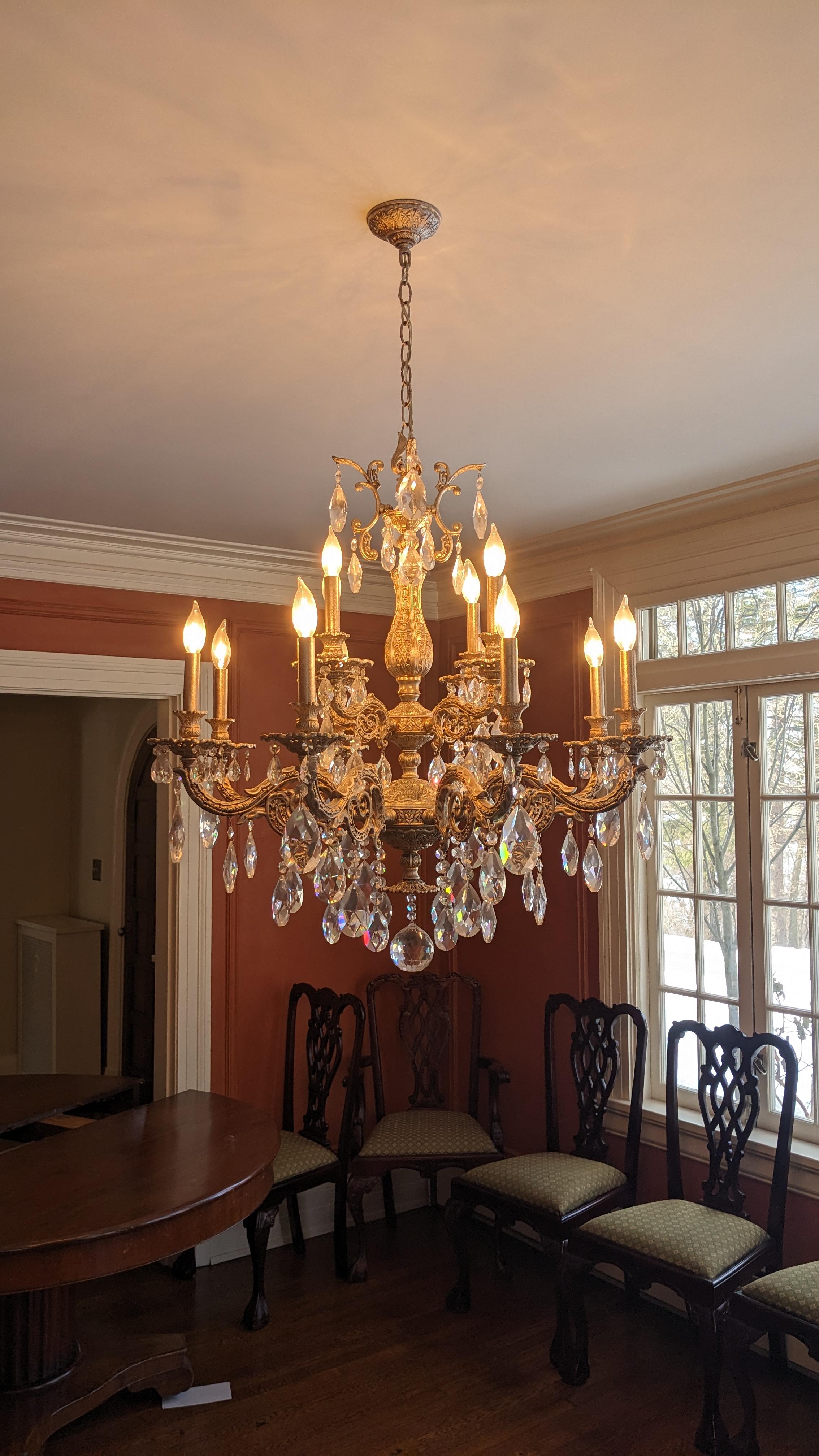 Schonbek Milano 12 luci lampadario da soffitto in argento antico Heritage 32 in vendita 8
