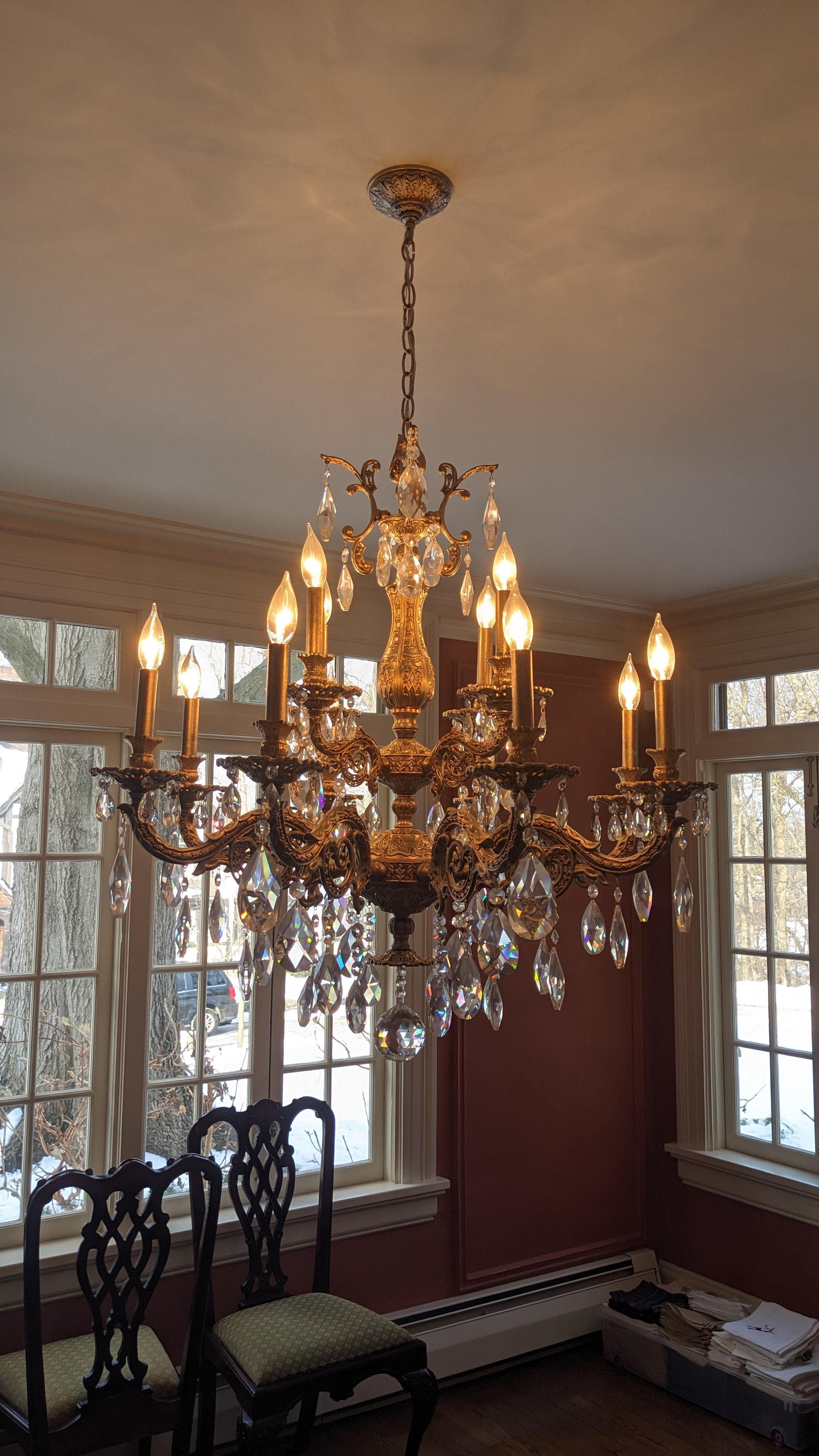 Schonbek Milano 12 luci lampadario da soffitto in argento antico Heritage 32 in vendita 10