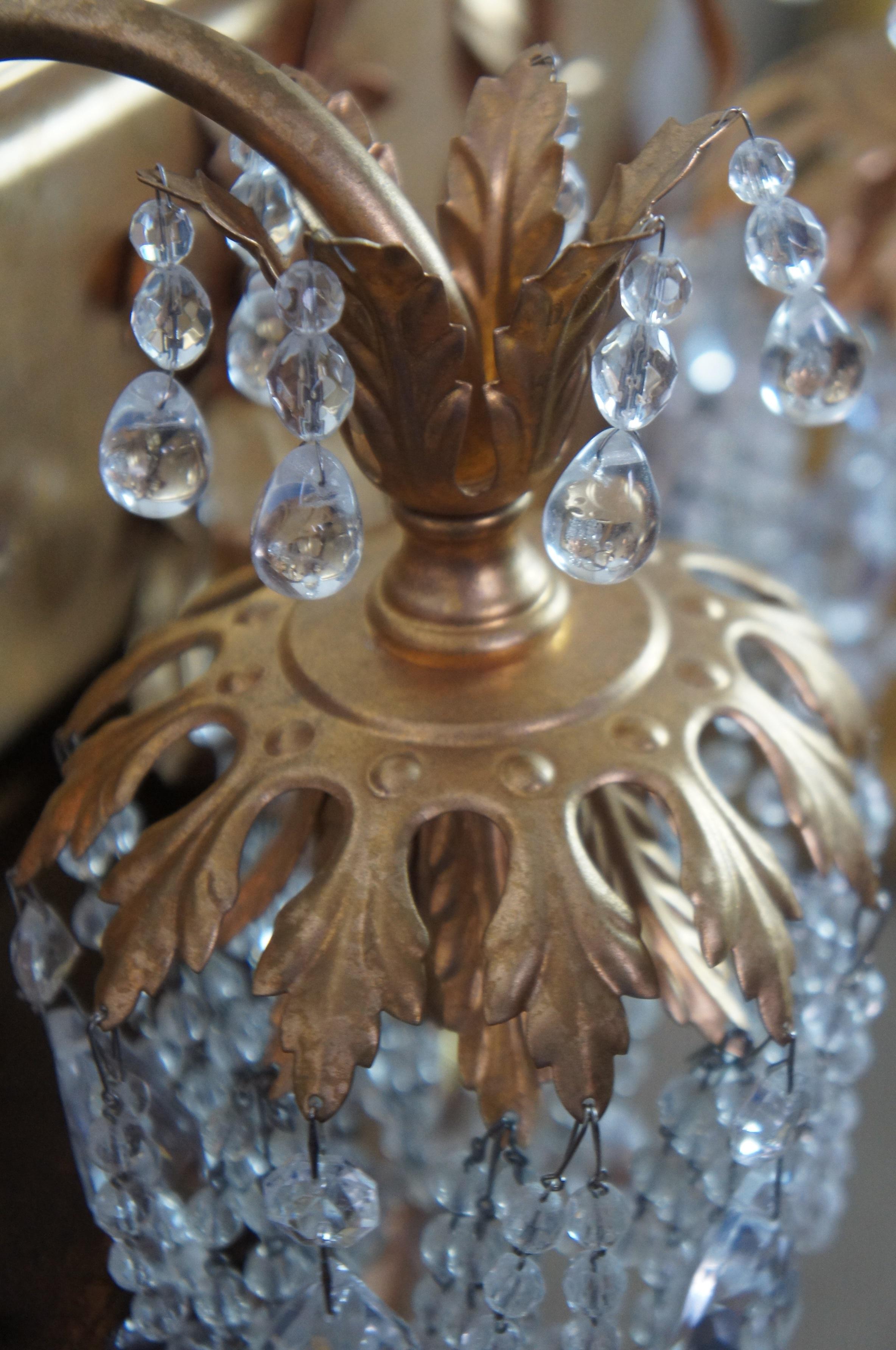 Schonbek Rondelle 2 Light Drop Crystal Wall Sconce Chandelier Vanity Light 3