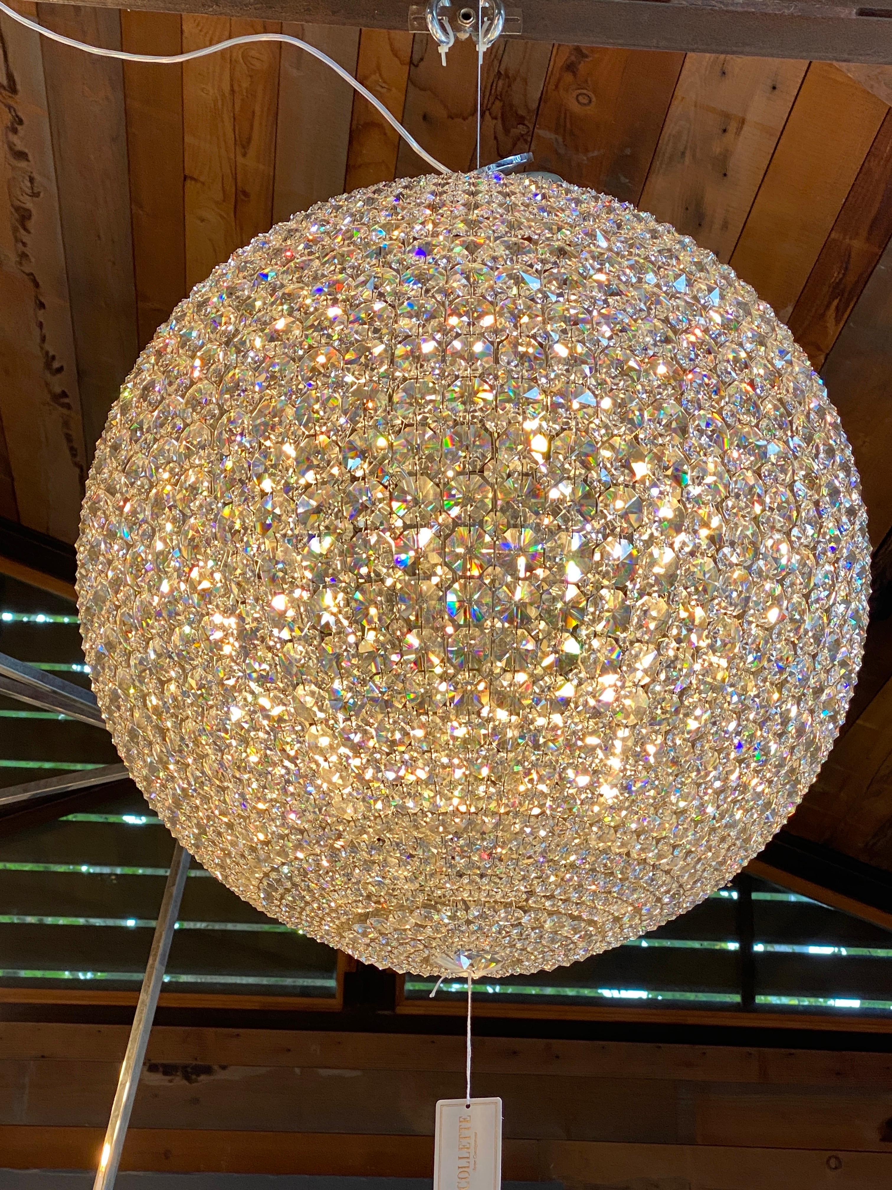 Contemporary Schonbek Swarovski Crystal Chandelier