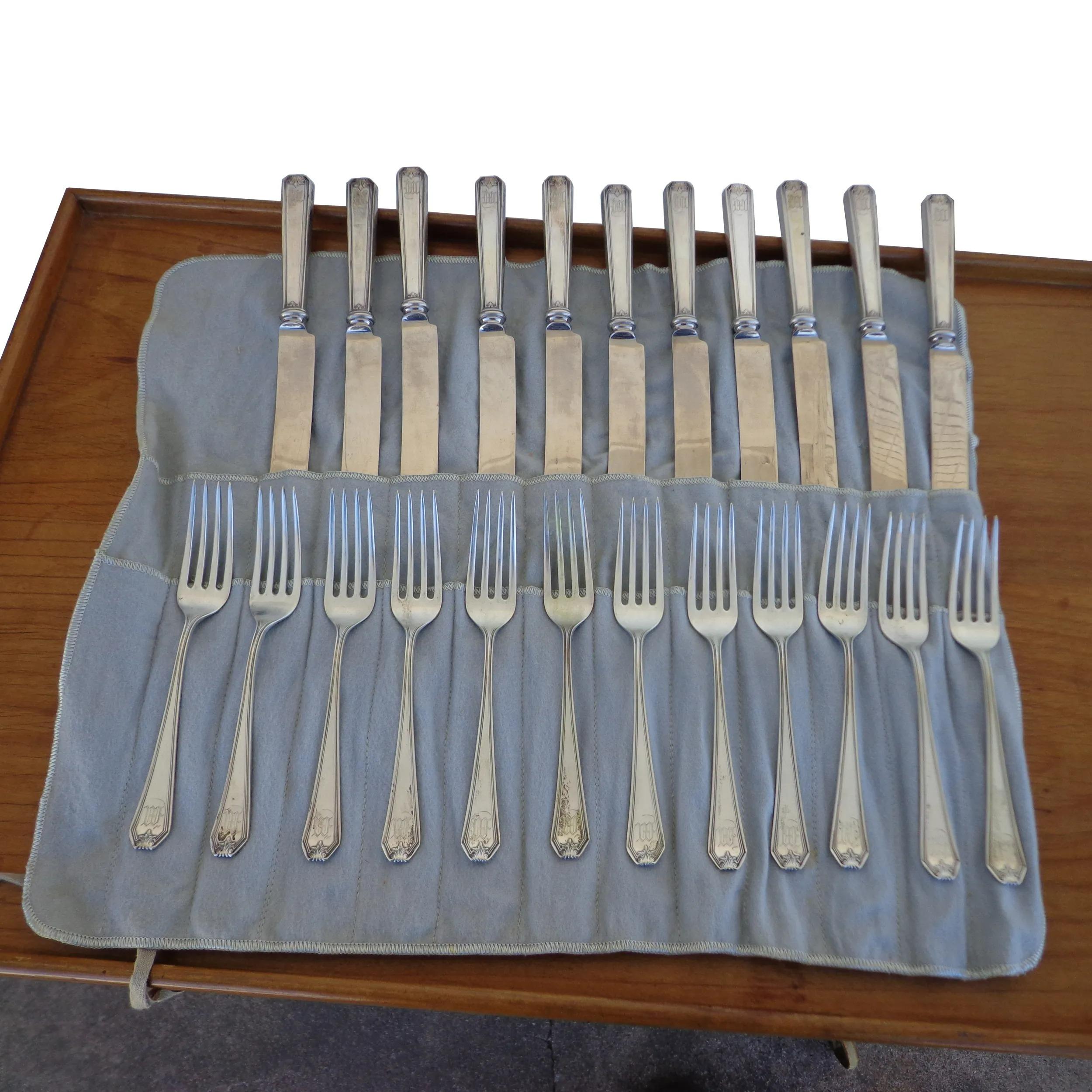 Inconnu C. Schomburg & Son Set de divers couverts en argent en vente