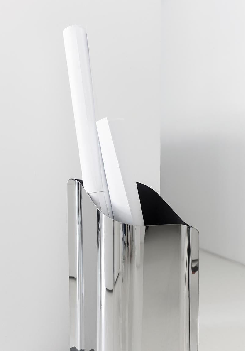 Contemporary Schonbuch 0533 Stainless Steel Umbrella Stand Designed by Philipp Günther For Sale
