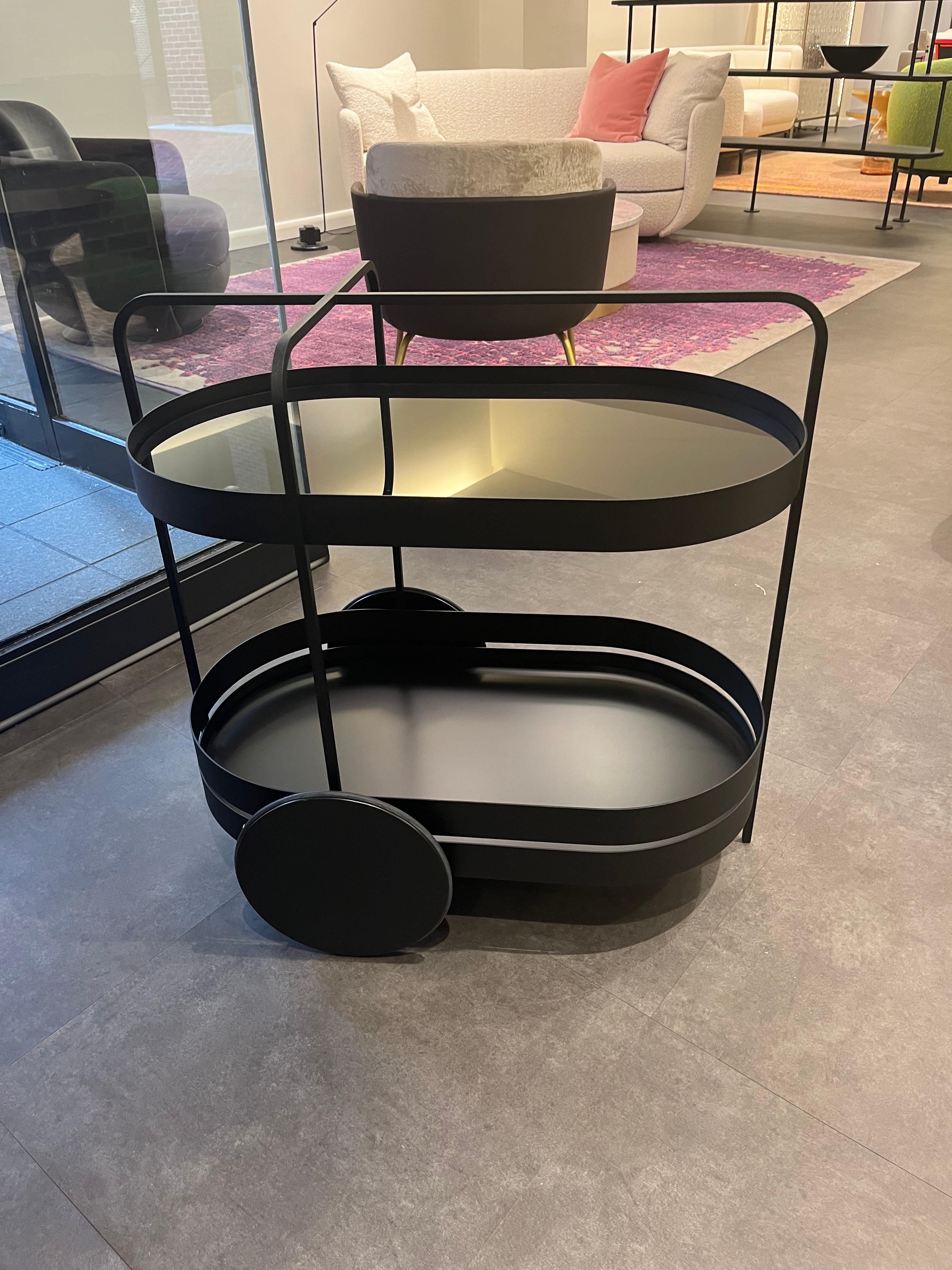 Schonbuch Black Grace Trolley by Sebastian Herkner in STOCK In Excellent Condition For Sale In New York, NY