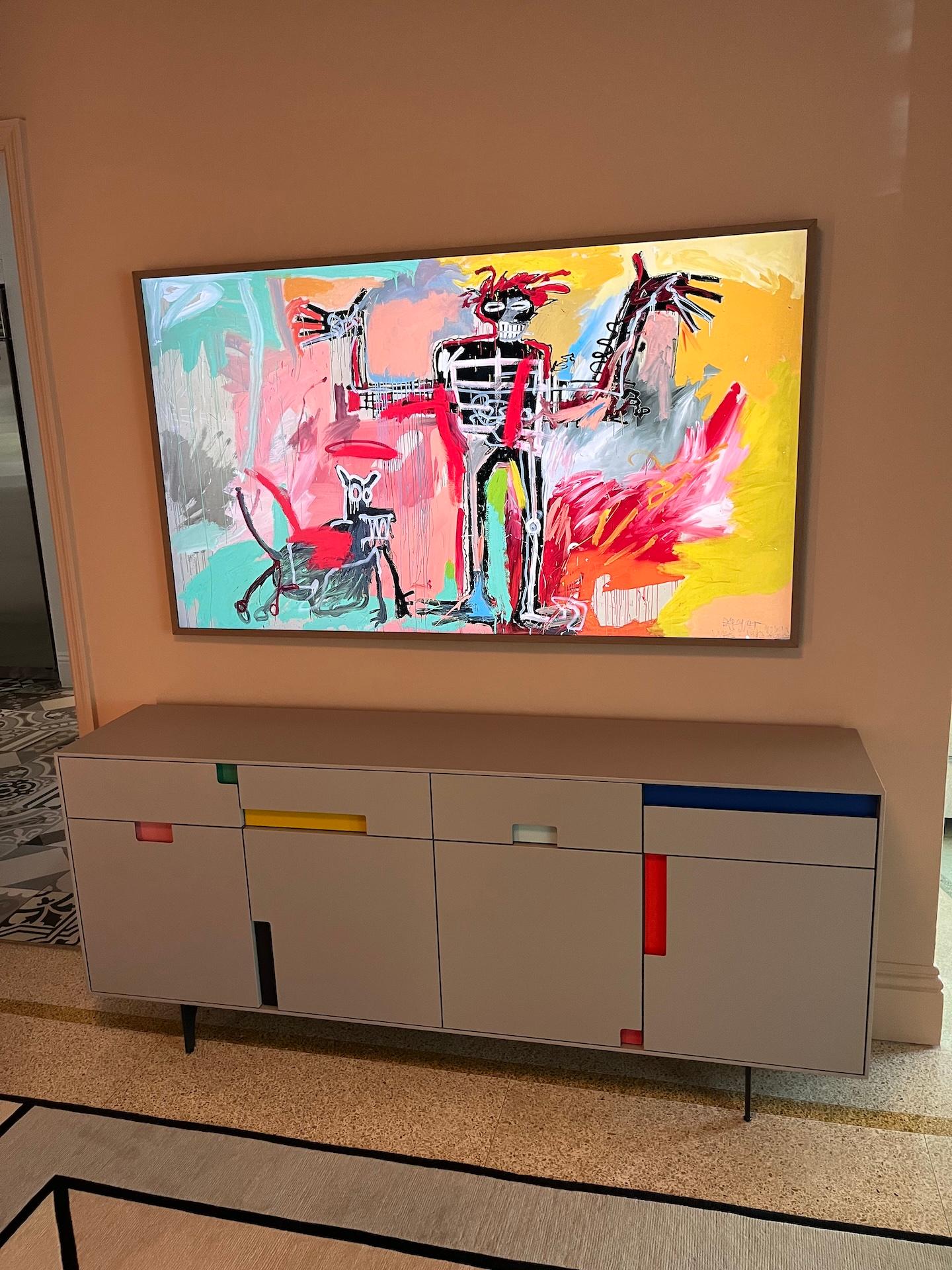 Lacquer Schonbuch Canvas Low sideboard by Christian Haas in STOCK For Sale