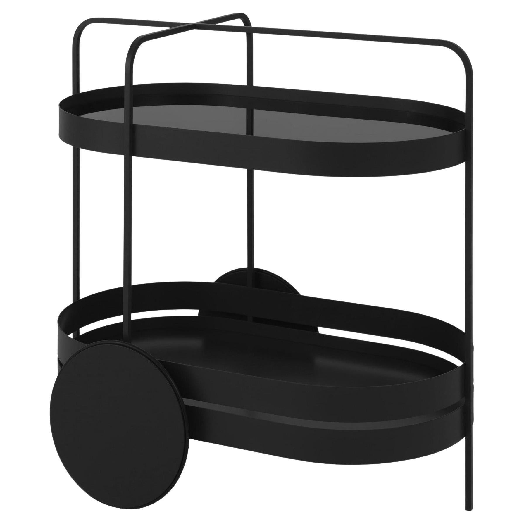 Schonbuch Grace Black Trolley by Sebastian Herkner For Sale