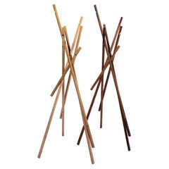 Schonbuch Set of Two Sticks Walnut & Oak Coat Stands by Michael Schwebius