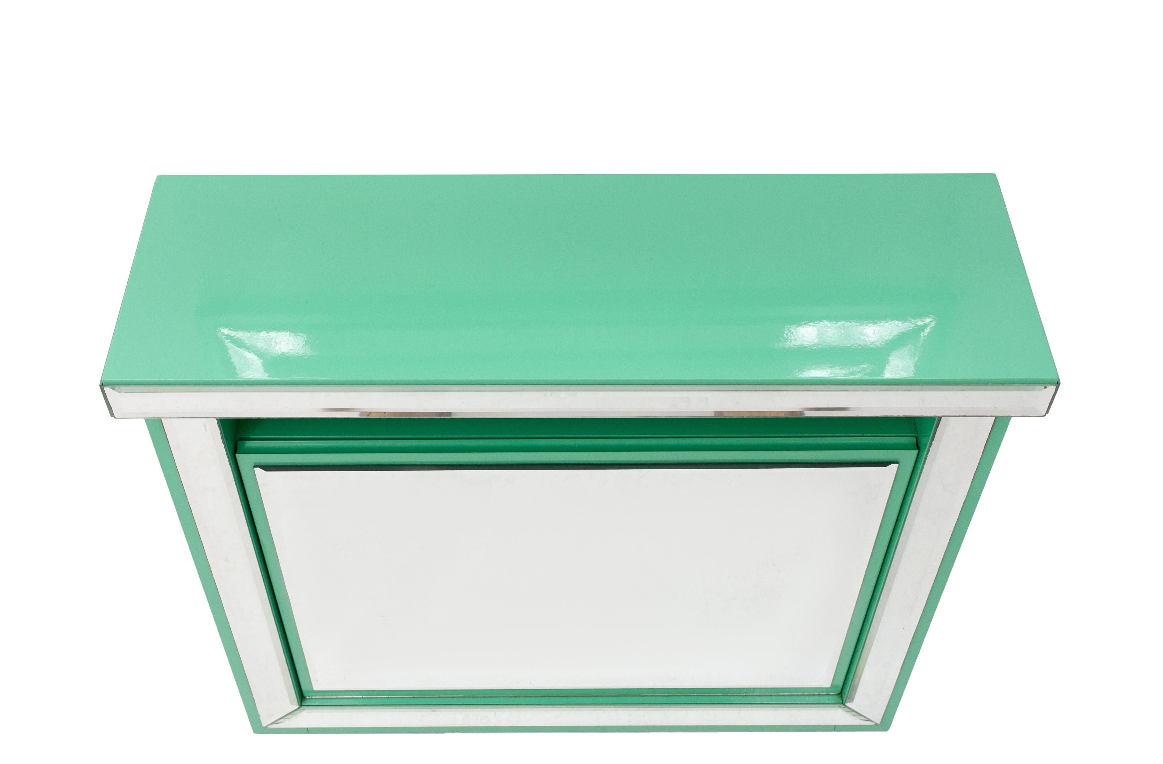 Schöninger Mint Green Console Mirror Hollywood Regency 3