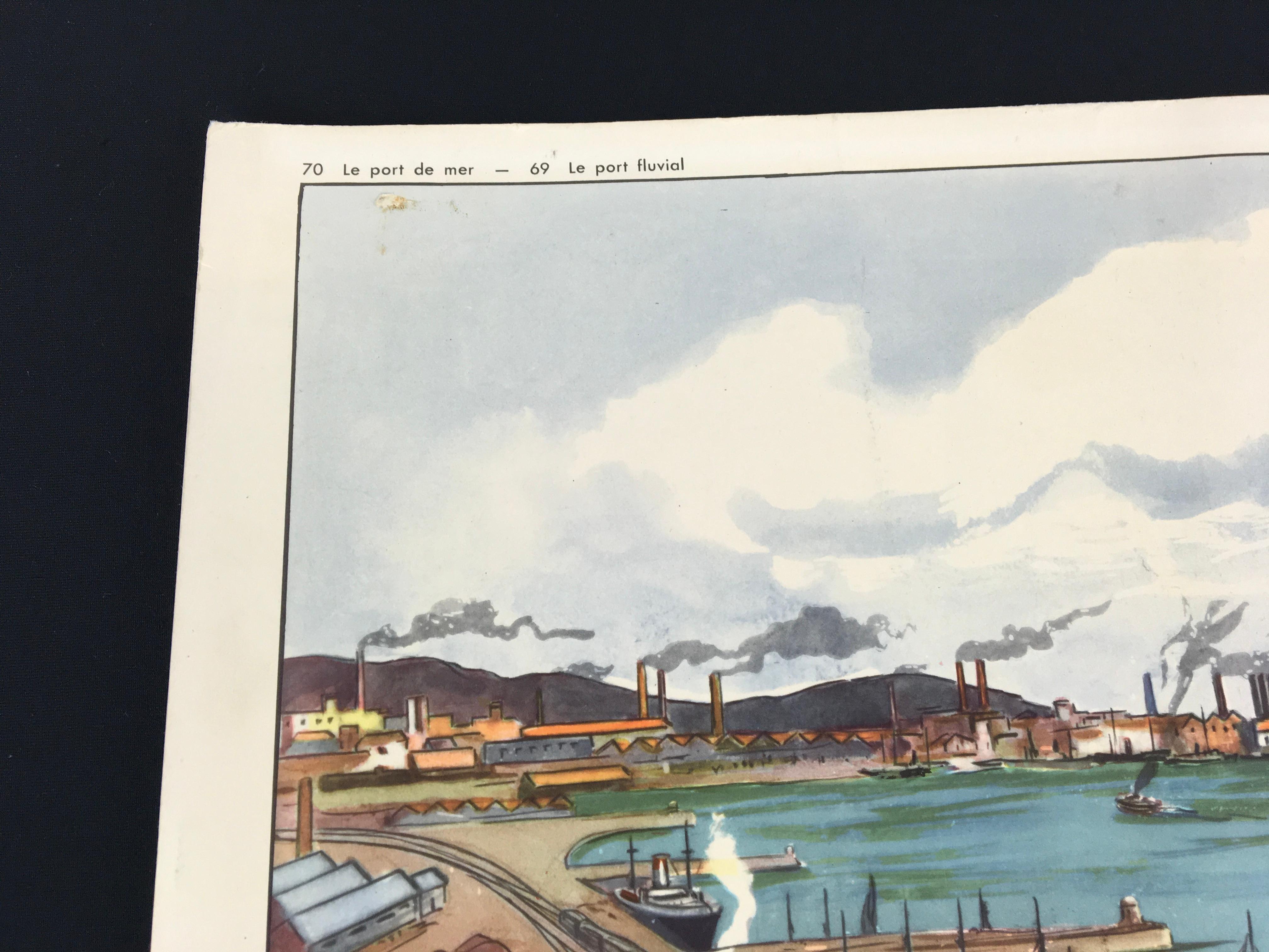 School Chart At the Port by Rossignol For Sale 4