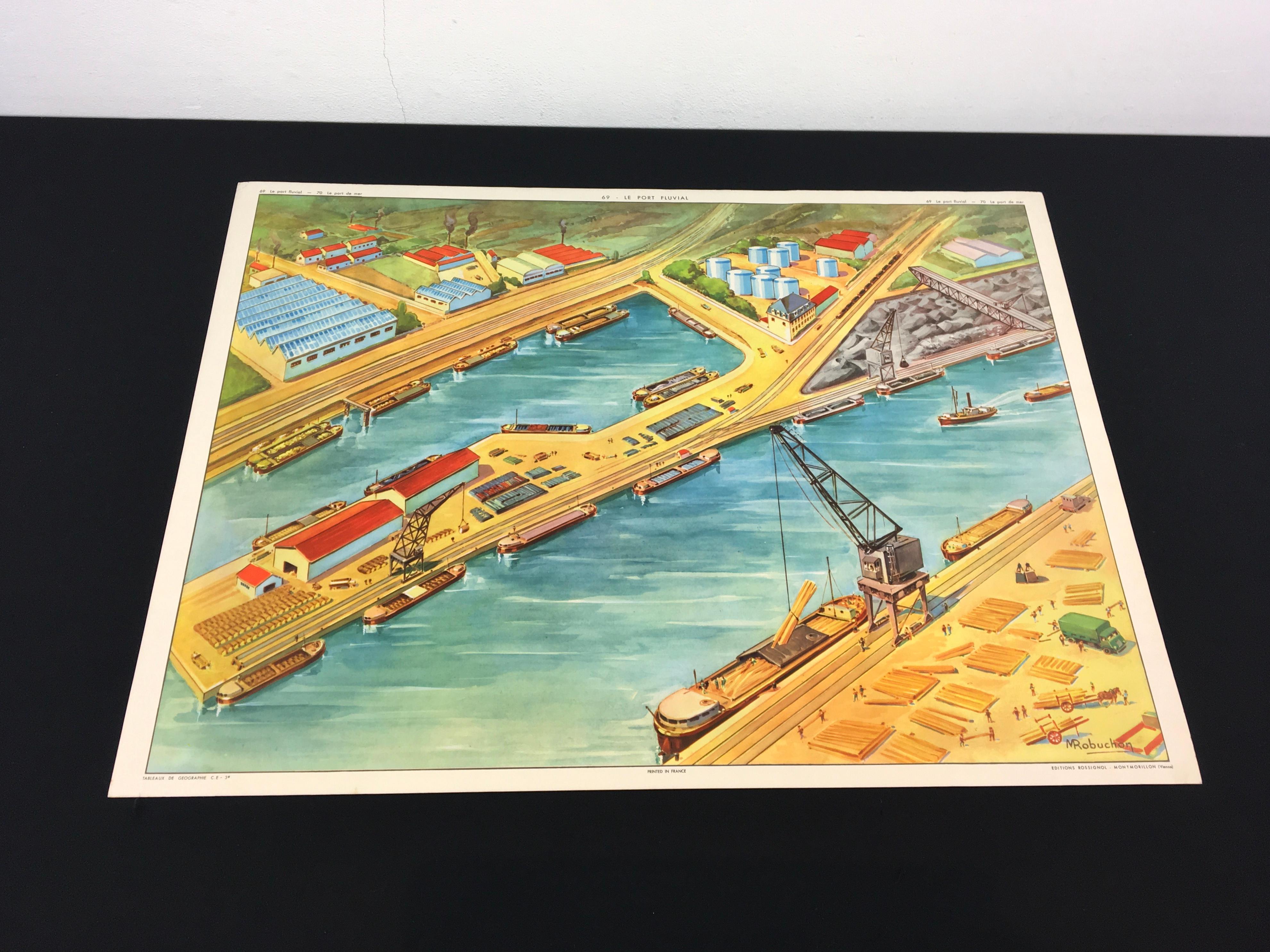 School Chart At the Port by Rossignol  For Sale 9