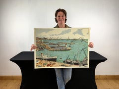 Tableau d'école au port de Rossignol