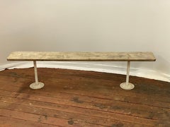 School House Iron and Wood Locker Room Bench