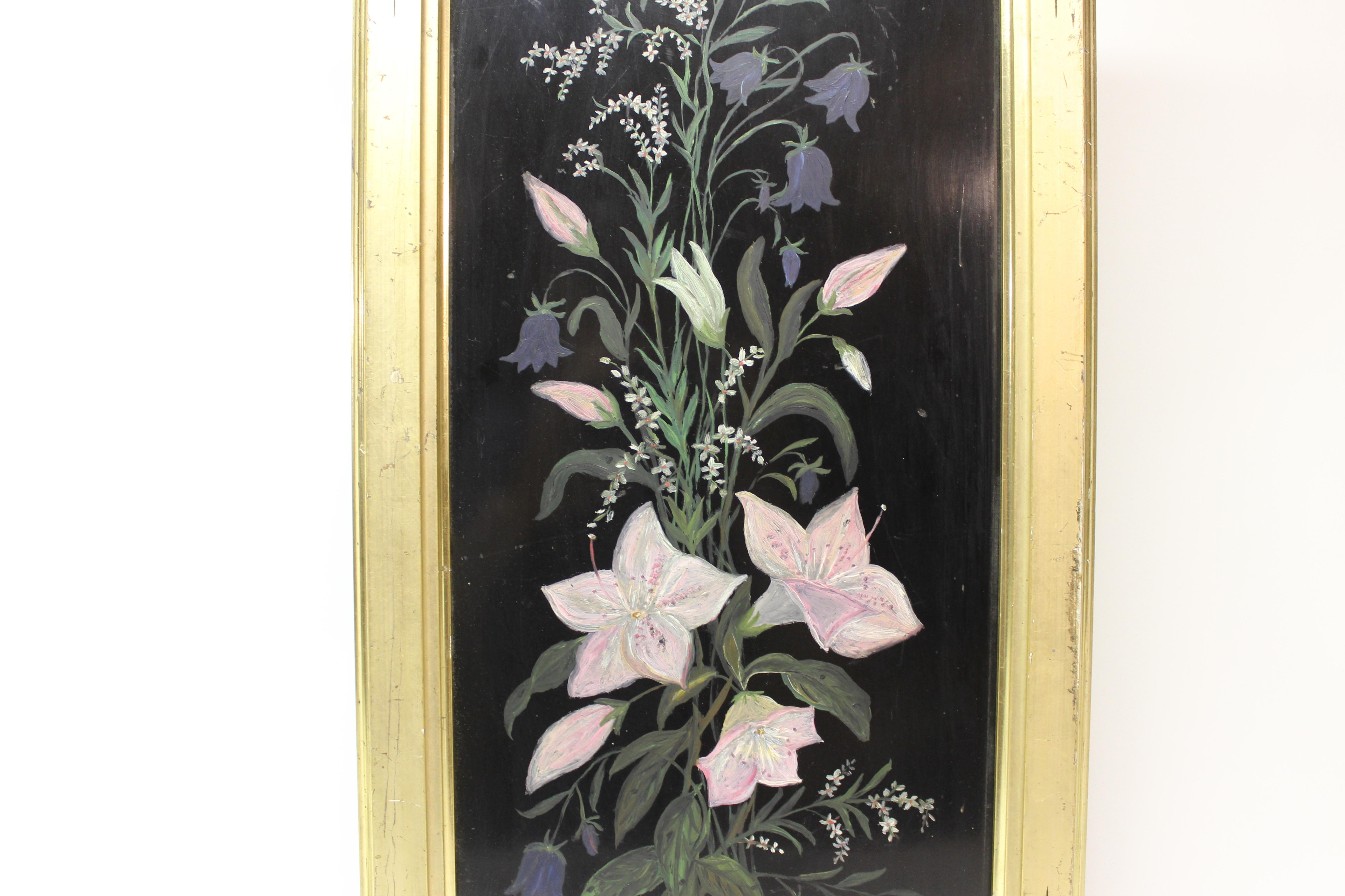 Wood School of George Cochran Lambdin Late 19th Century Floral Still Life Oil on Boar For Sale
