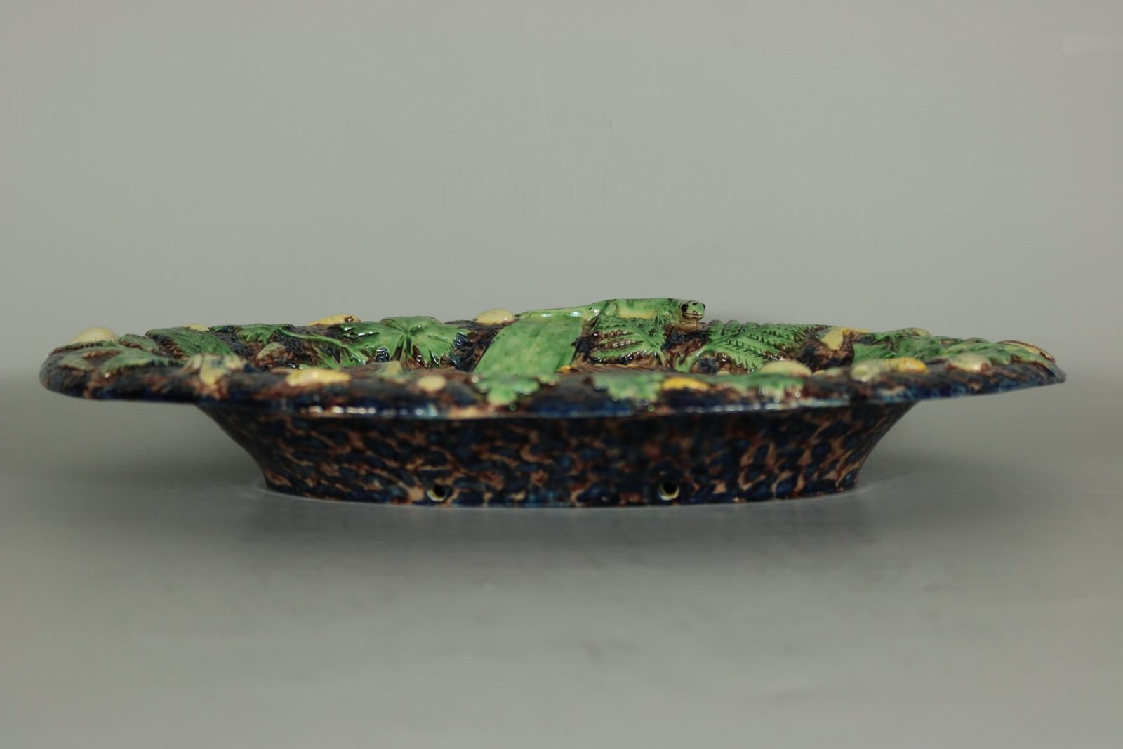 Escuela de París Palissy Majolica Palissy Plato de pescado en venta 2