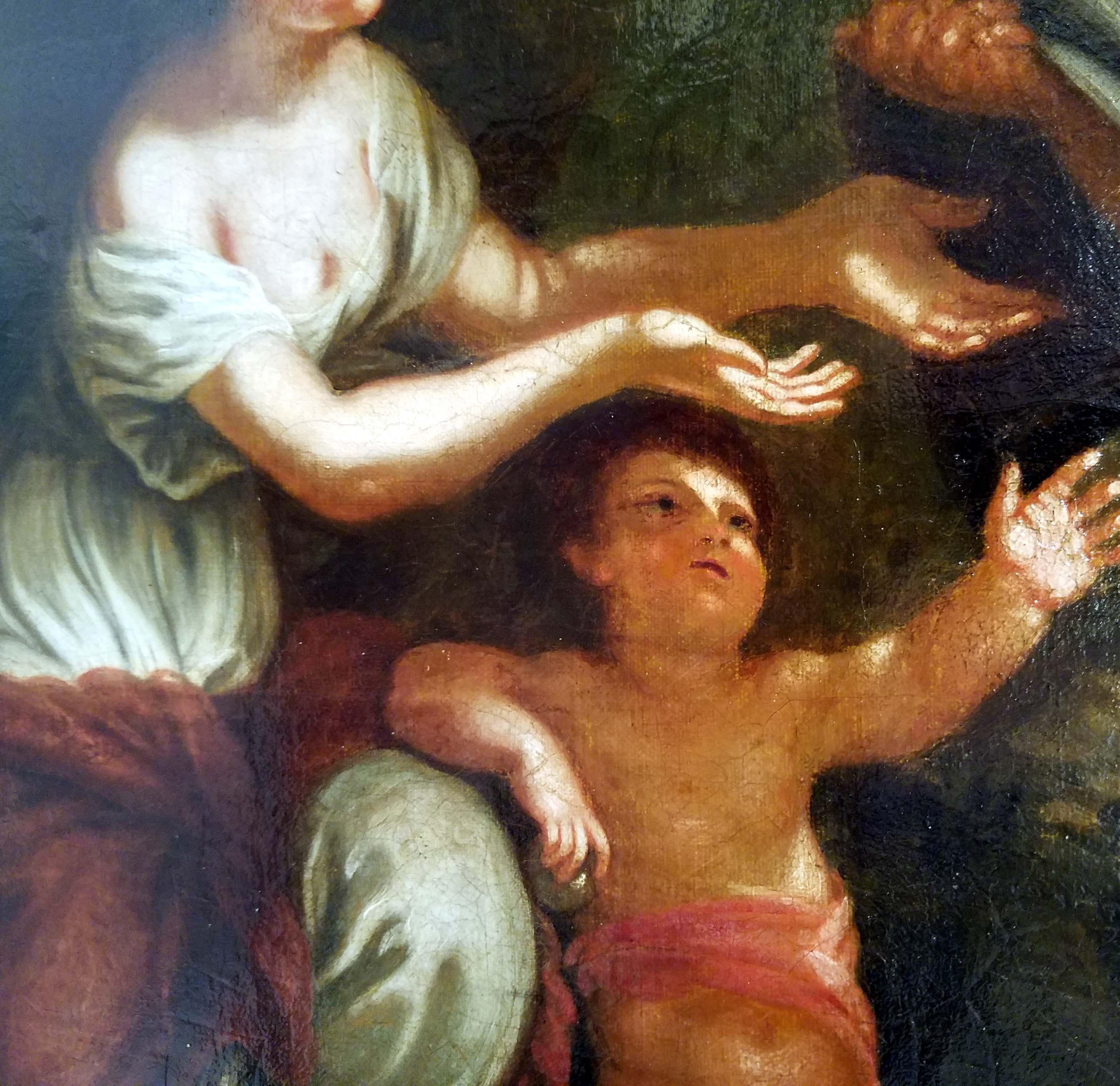 Italian School of Pietro da Cortona 18th Century Oil on Canvas For Sale