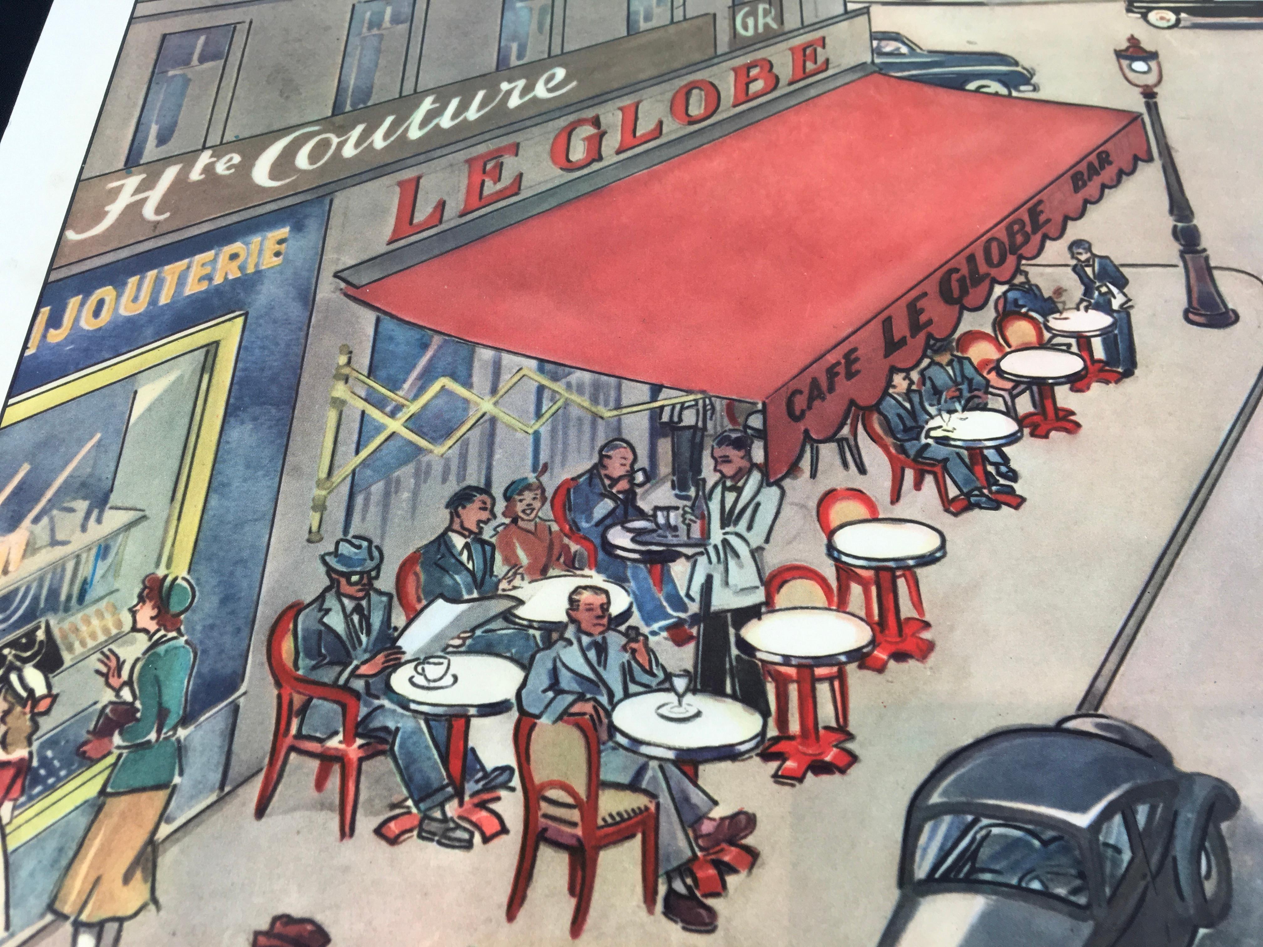 Schulplakat „Die große französische Stadt“ von Rossignol (20. Jahrhundert) im Angebot