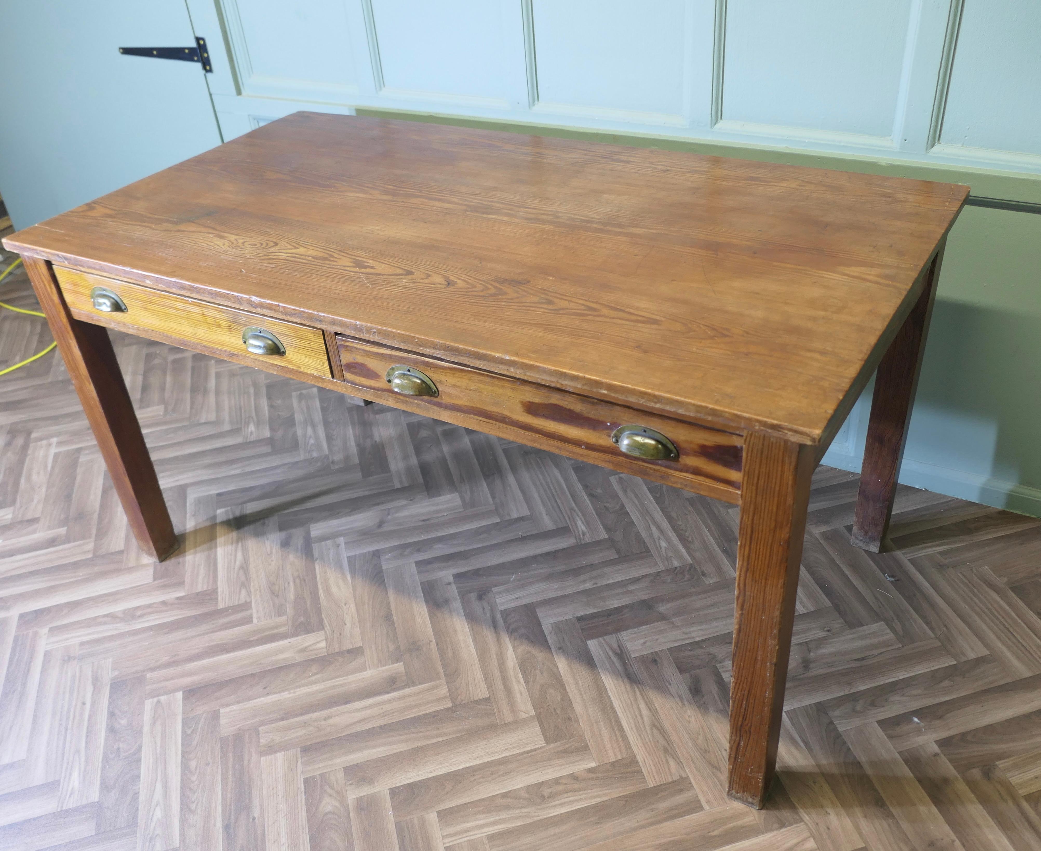 Early 20th Century School Teacher’s Pine Writing Table For Sale