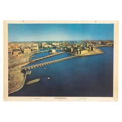 Vintage School Wall Chart, City Stockholm