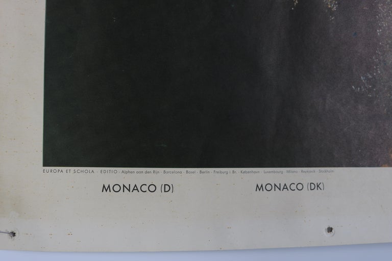 School Wall Chart, Monaco For Sale at 1stDibs
