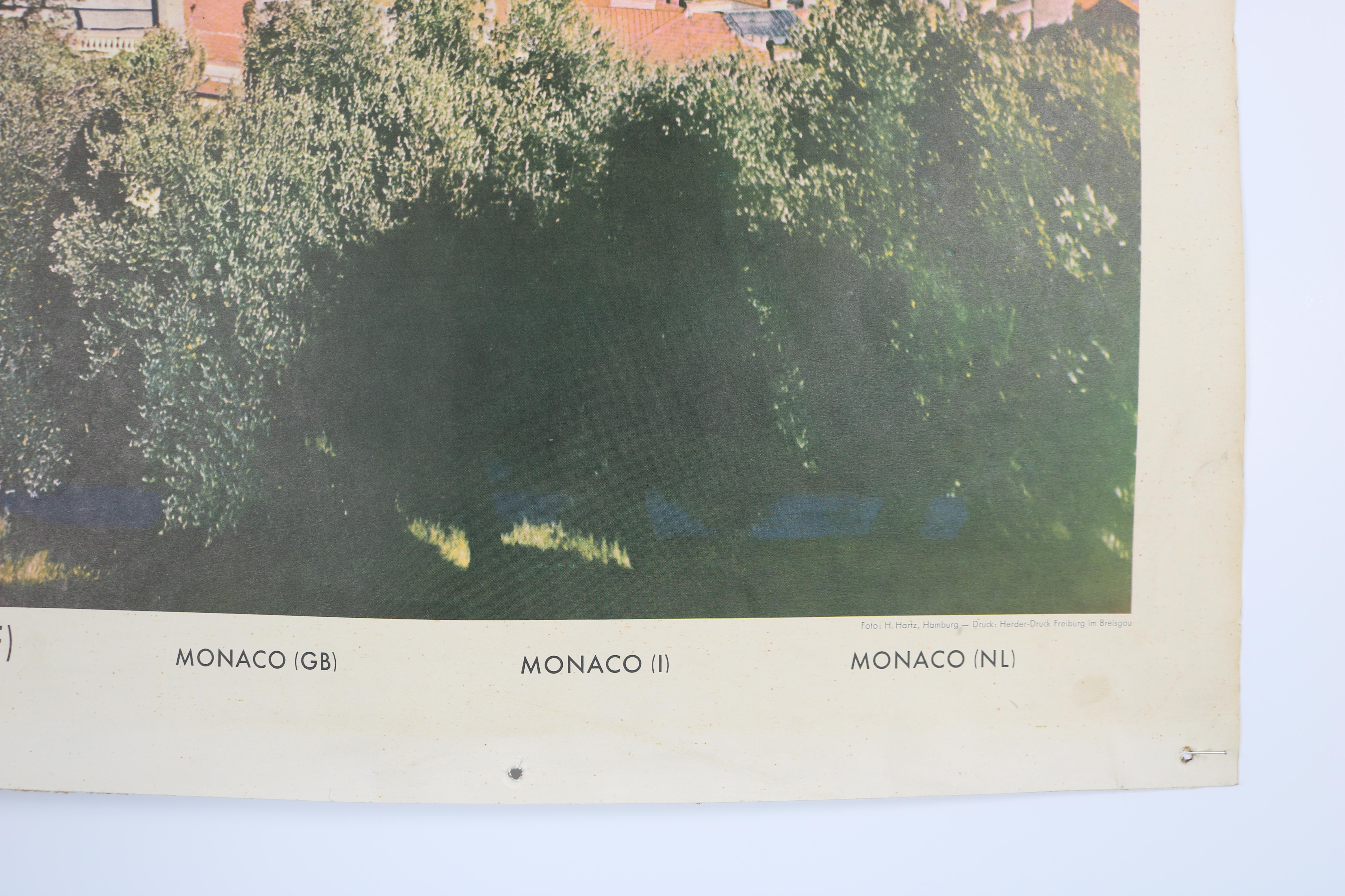 School Wall Chart, Monaco For Sale 1