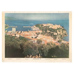 Vintage School Wall Chart, Monaco