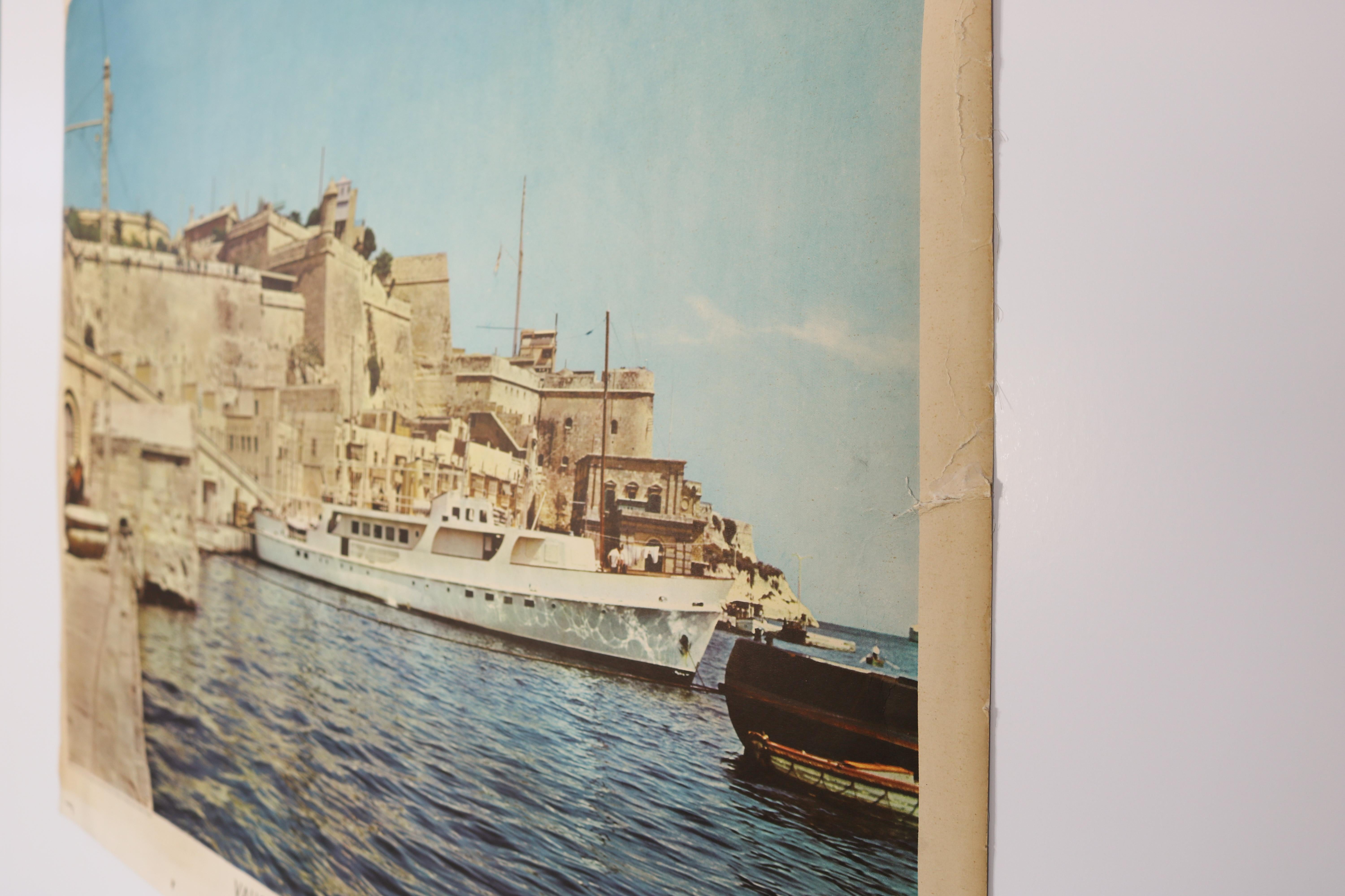 School Wall Chart, Valletta, Fortress and Harbour For Sale 7