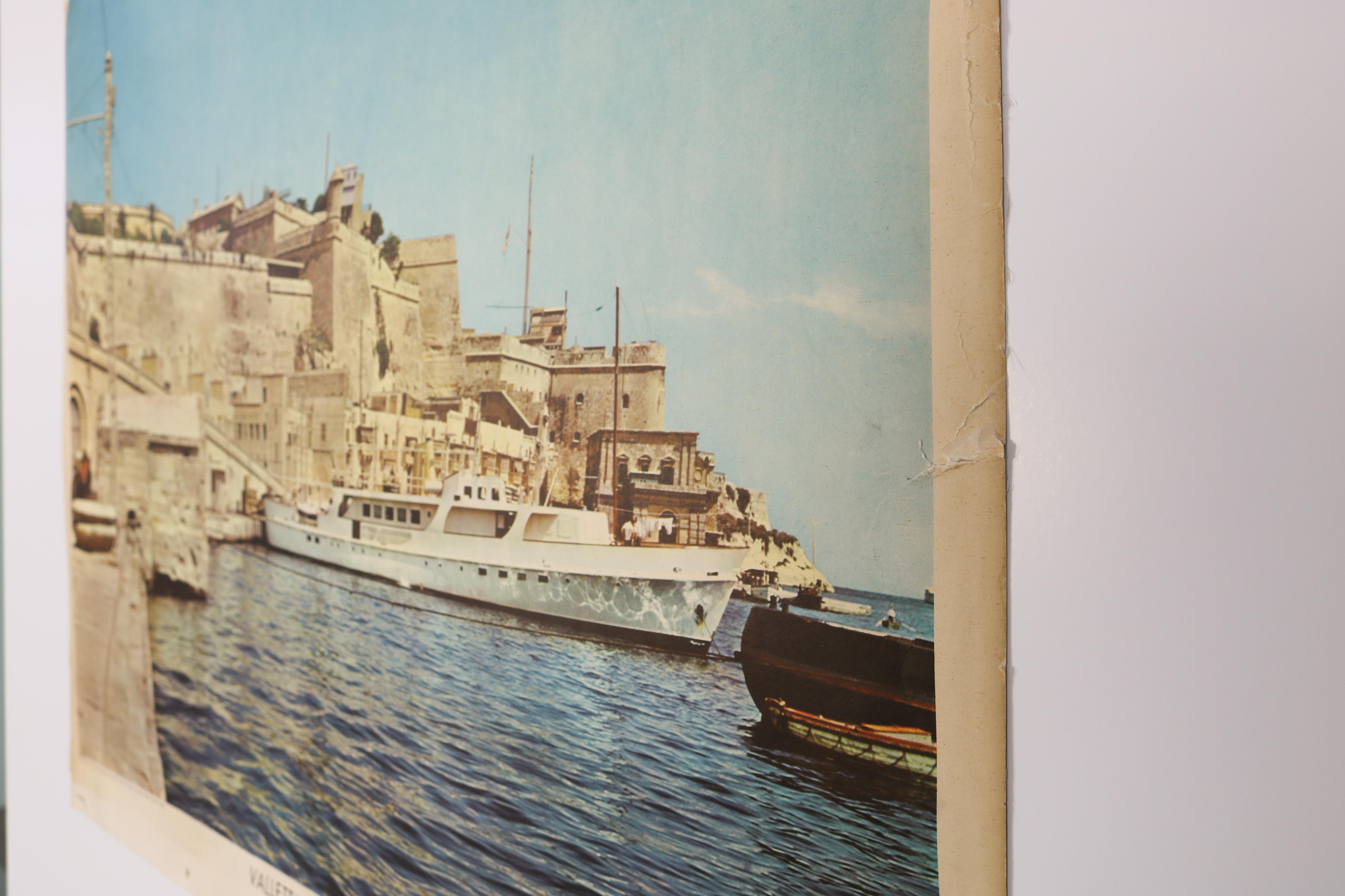 School Wall Chart, Valletta, Fortress and Harbour For Sale 8