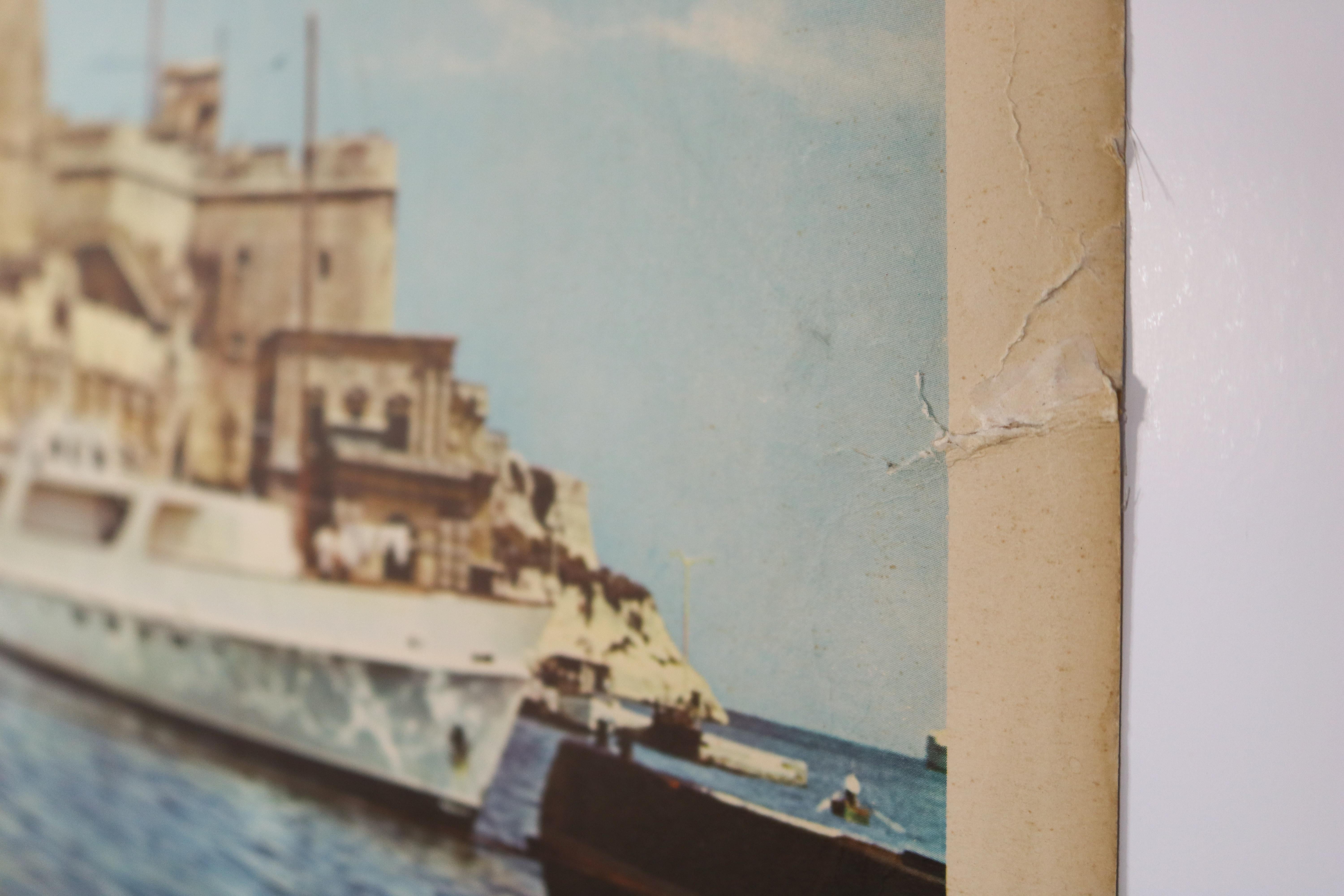 School Wall Chart, Valletta, Fortress and Harbour For Sale 1